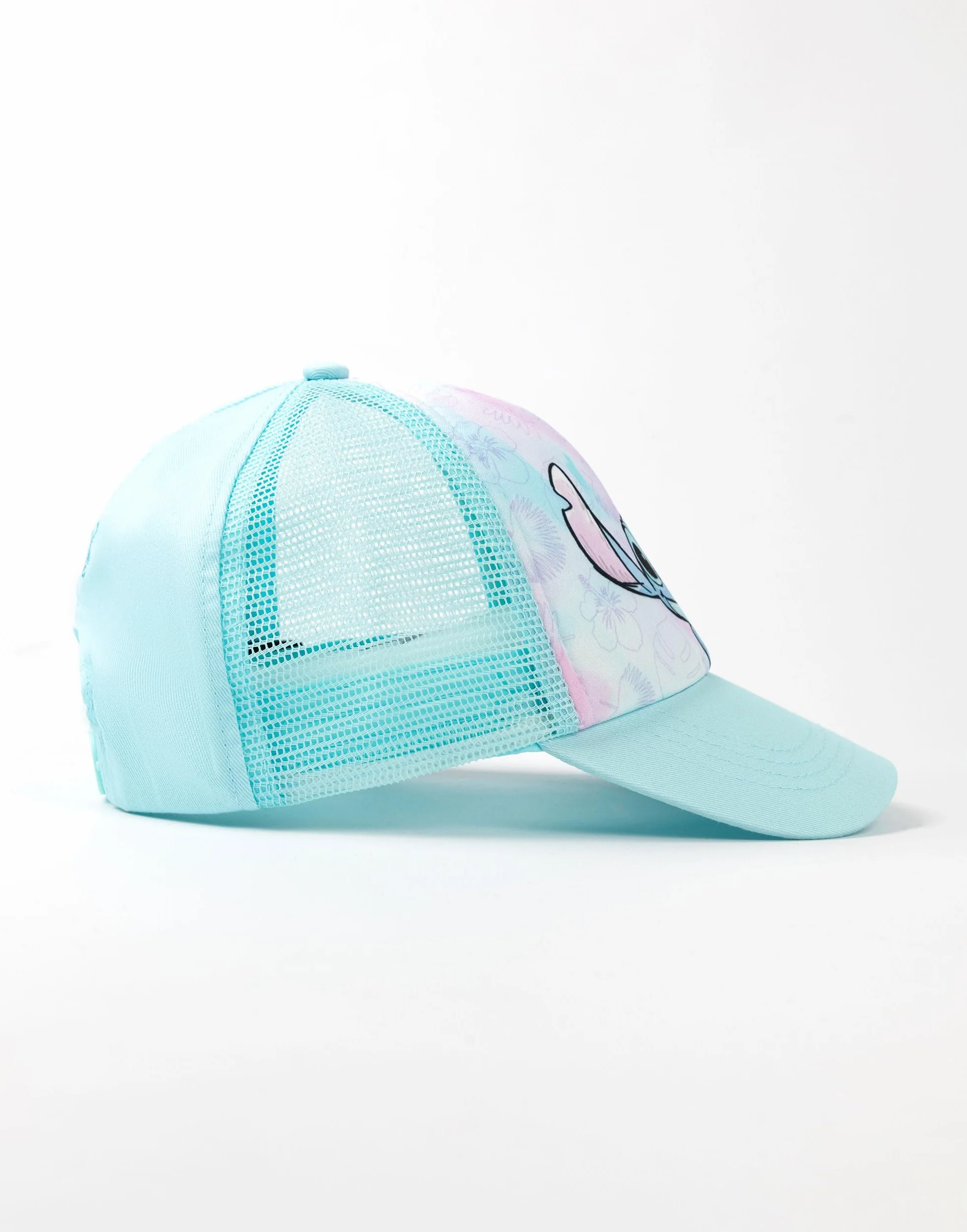 Disney Lilo & Stitch Gorra de béisbol ajustable azul claro para niñas con gráfico de puntada protección solar
