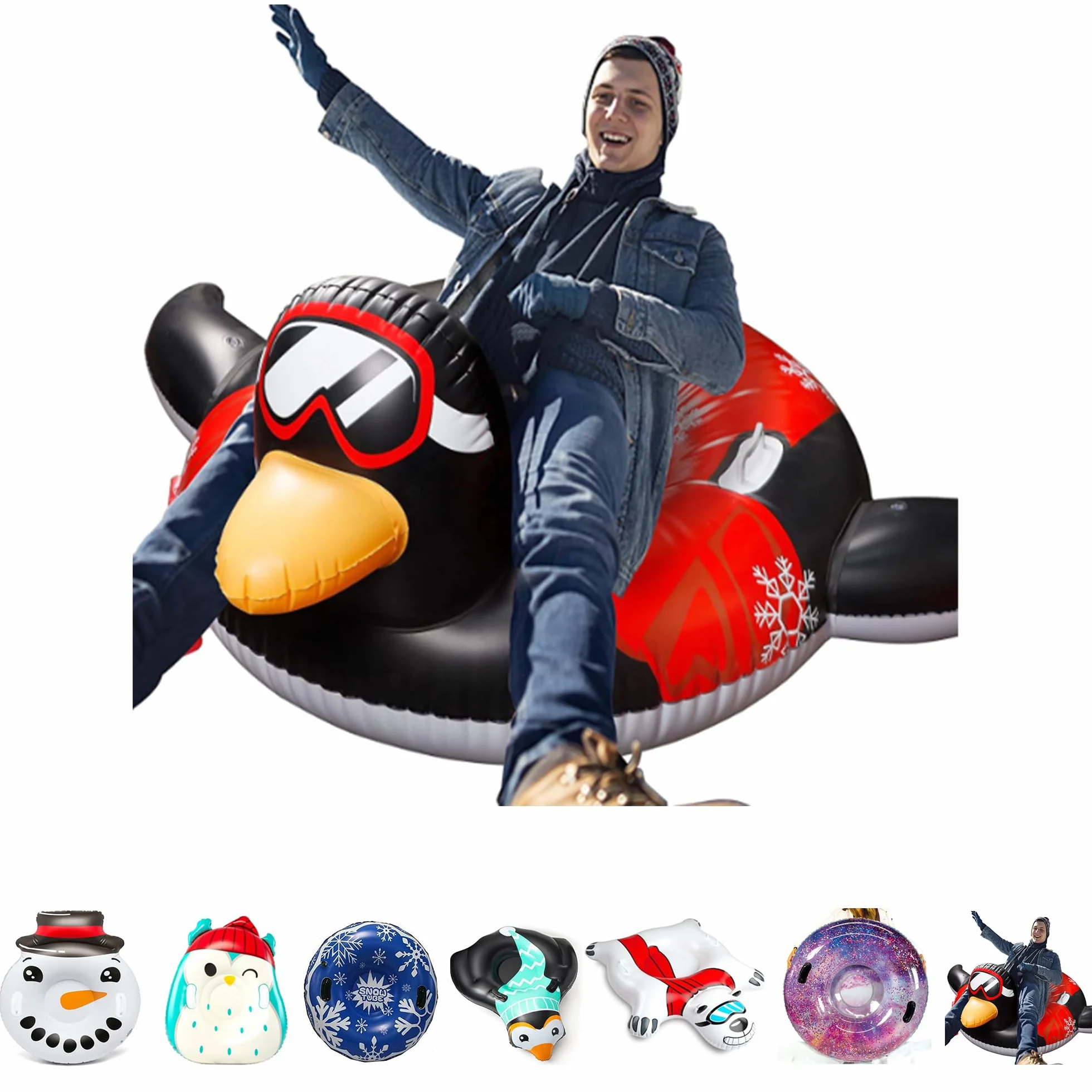 Meteor Trineo inflable Donut Snowrohr Juguetes para adultos y niños Actividad al aire libre