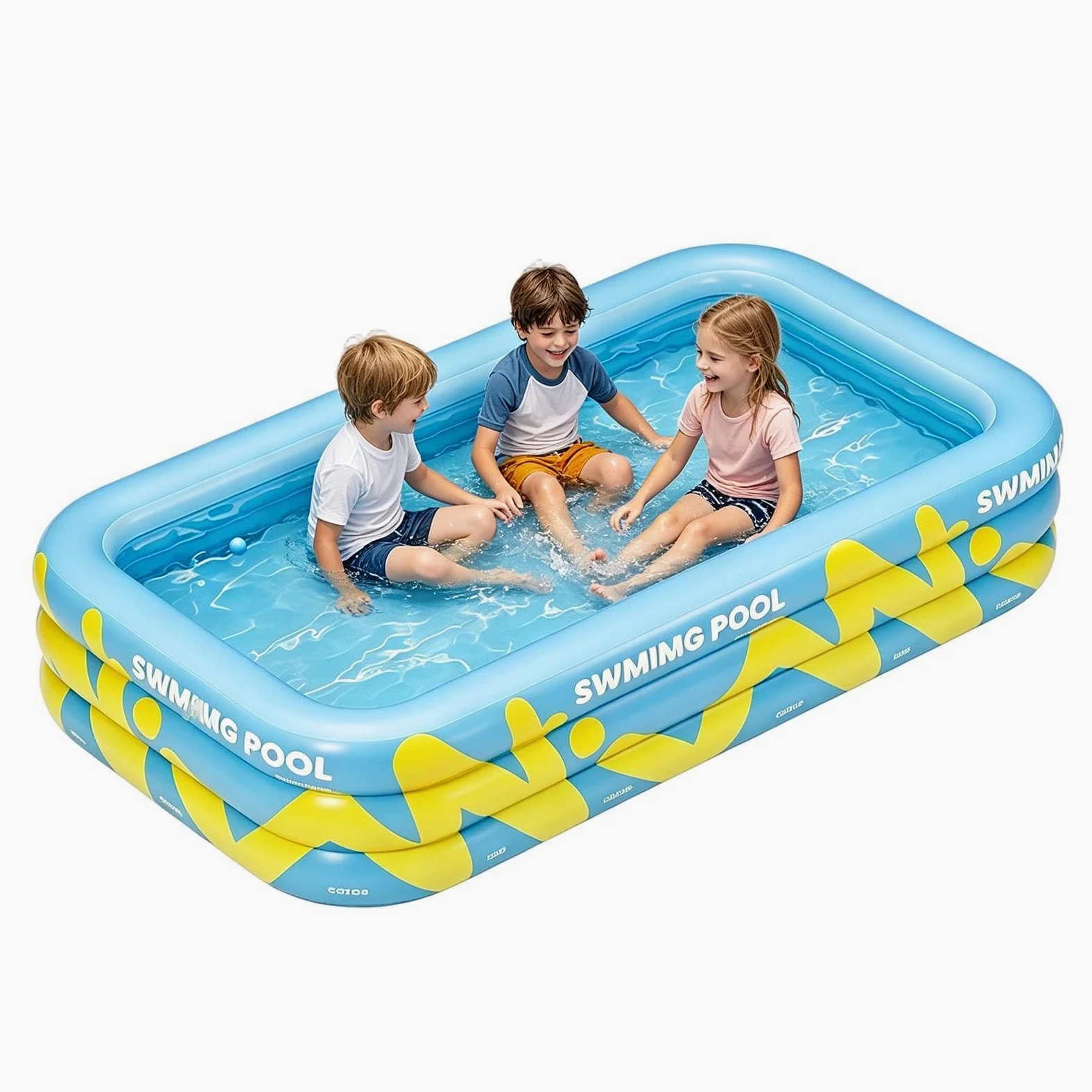Piscina Hinchable Infantil 2,1 x 1,45 x 0,56 Metros Parque De Bolas | Piscina Infantil Para Niños Para Verano Patio Exterior Jardín Césped Parque Juegos Y Natación Al Aire Libre Y