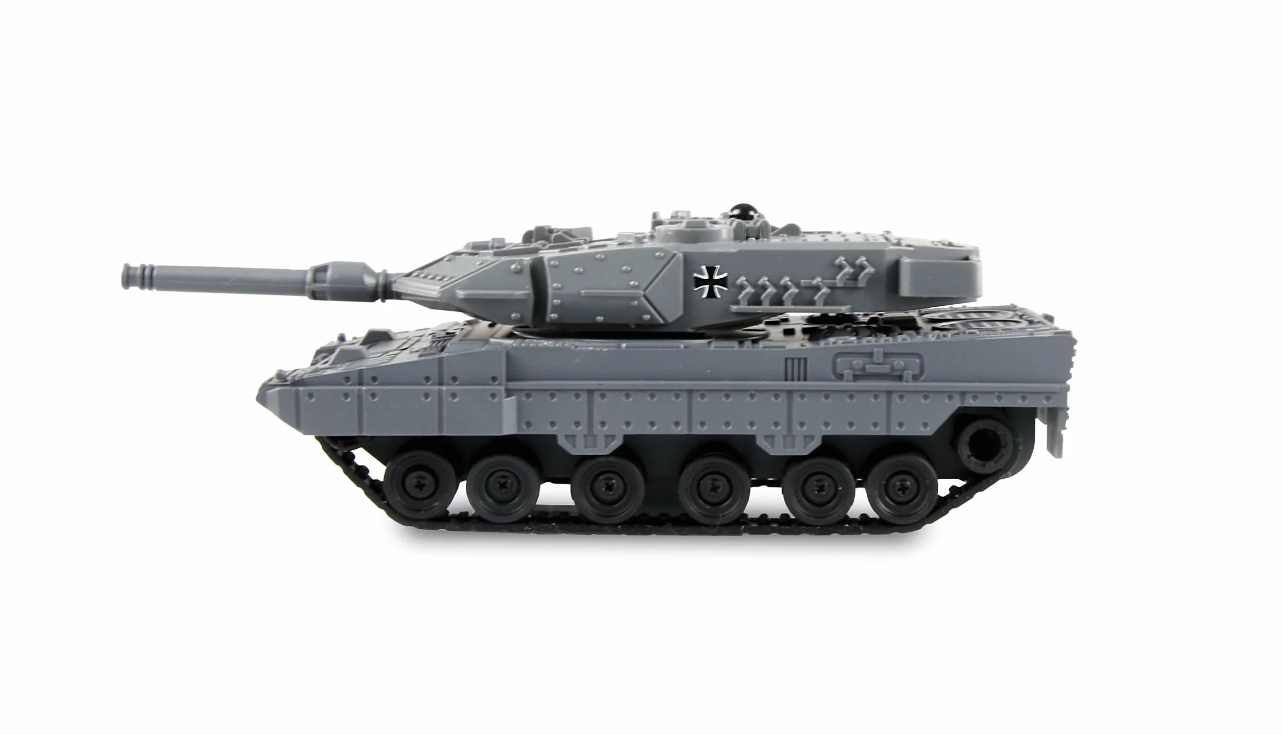 Amewi RC Leopard II - Minitanque con función de batería por Infrarrojos (Mando a Distancia, 1:72, niños a Partir de 8 años), Color Gris
