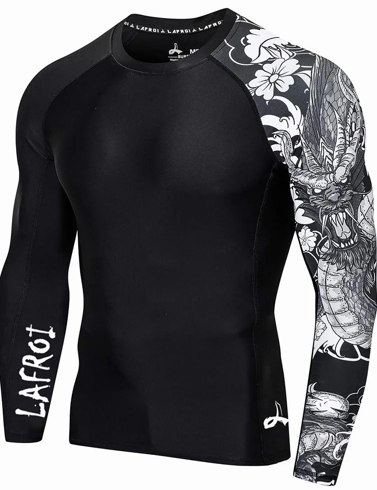 Camiseta de Neopreno Protectora de Compresión para Hombre Manga Larga UPF 50+ Ajustada LAFROI