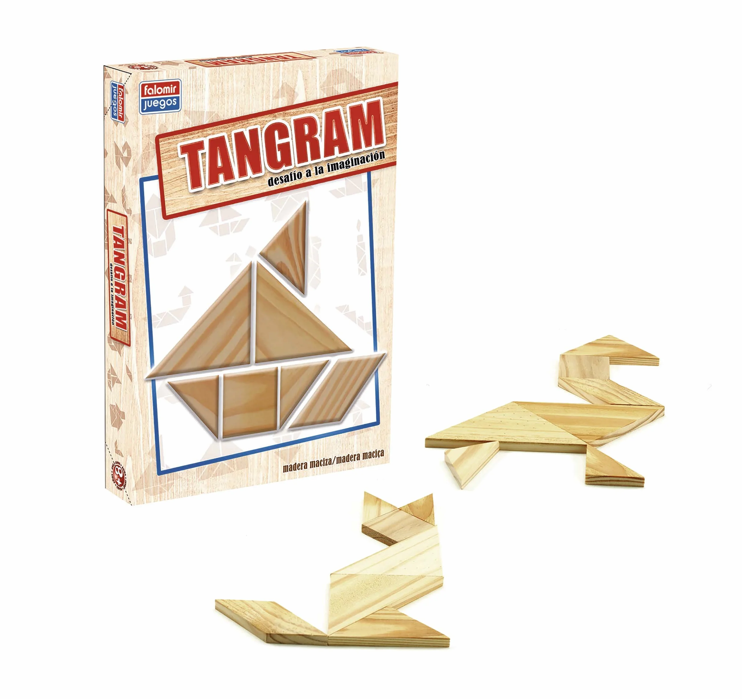 Falomir- Tangram Juego de Mesa Educativo, Multicolor (646484), a partir de 8 años