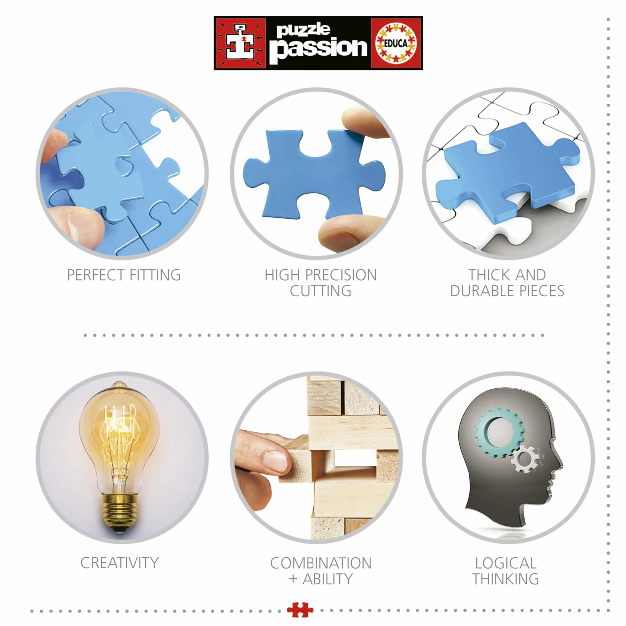 Educa - Puzzle de 500 Piezas para Adultos | Mirada Majestuosa del León. Incluye Pegamento Fix Puzzle. Medidas: 34 x 48 cm. A Partir de 11 años (20261)