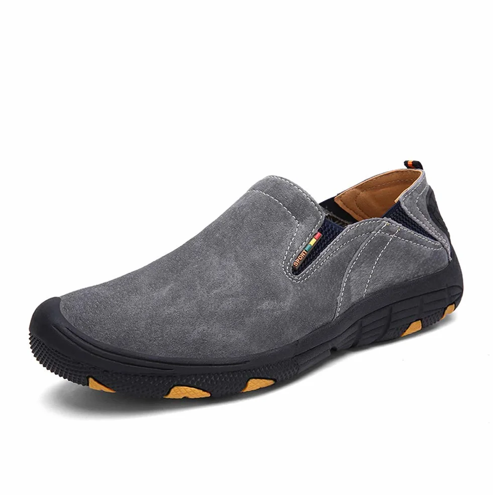 Zapatos para Caminar al Aire Libre Hombres Forro de Cuero Malla Senderismo Nieve