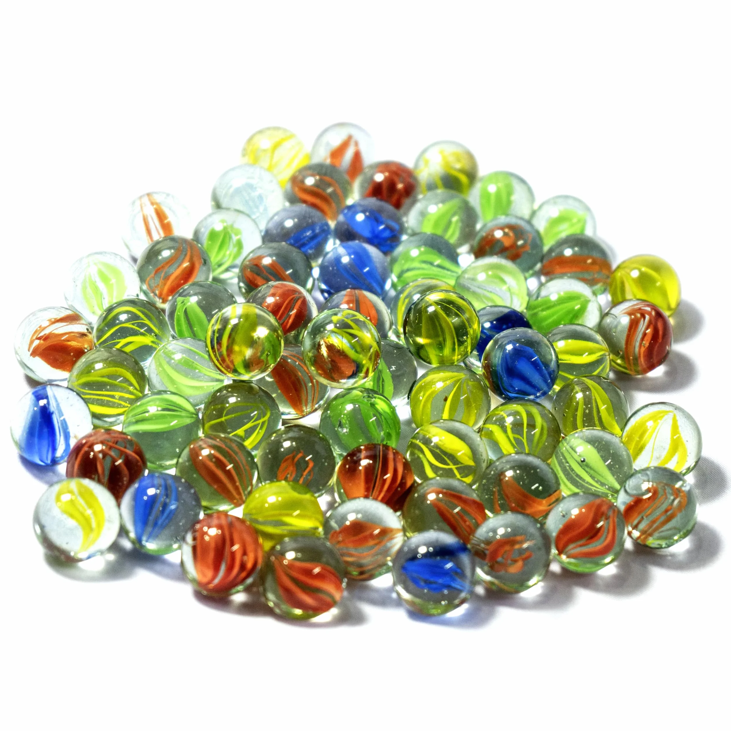 ARSUK Canicas de Cristal Ojo de Gato 16 mm – Pack 40 Uds en 4 Colores –Canicas para niños, Bolas de Vidrio para Juegos Tradicionales, Decoración, Acuarios y Manualidades - Niños y Niñas