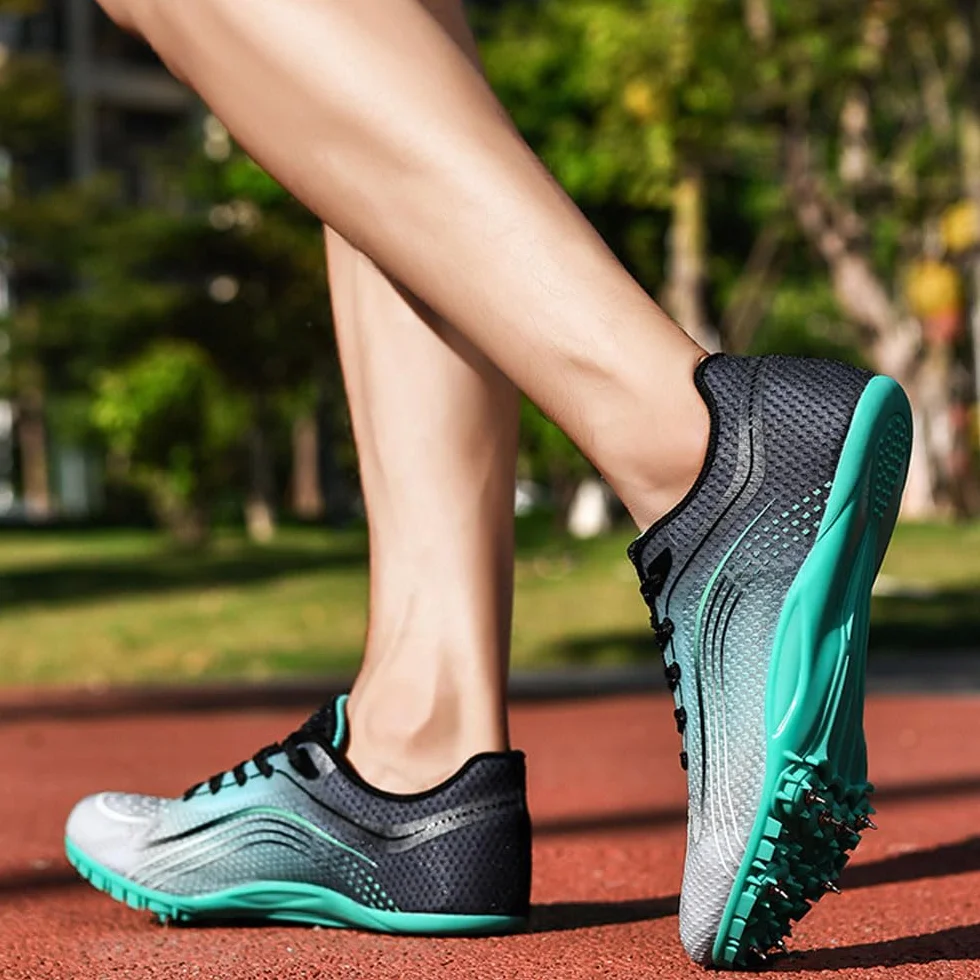 Zapatillas de atletismo con clavos Sprint, placa de carbono, 7 clavos, transpirables, antideslizantes, ligeras, 35-44 EU