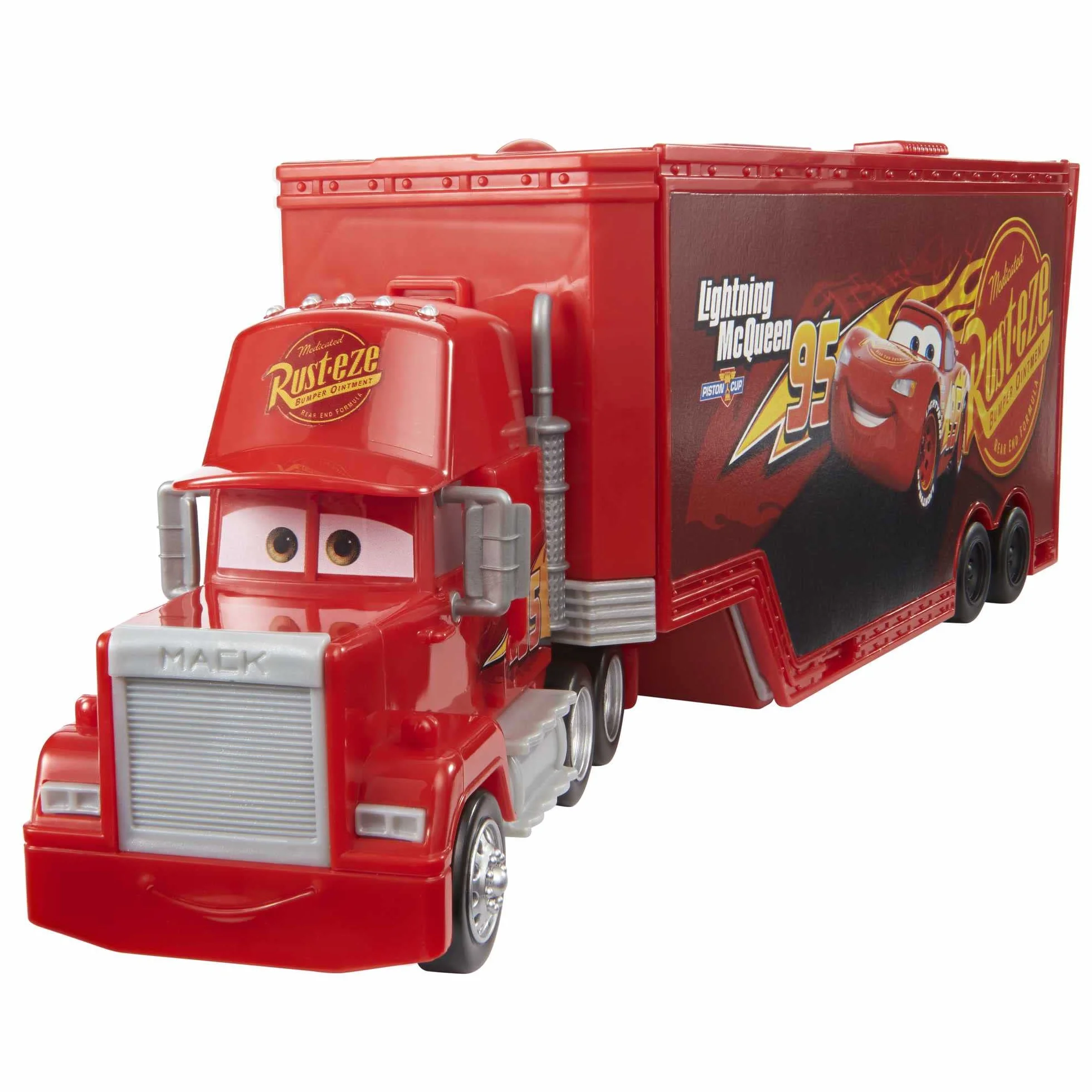Mattel Cars Camión Mack convertible Pista para coches de juguete con lanzadores, regalo para niños +3 años (HDC75)