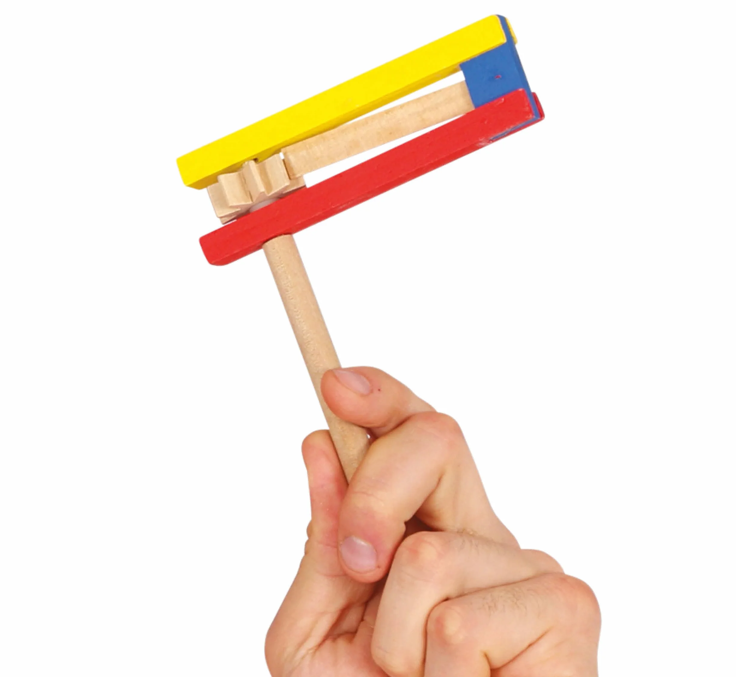 FIESTAS GUIRCA | Carraca de Madera Multicolor (14 cm) - Instrumento Musical para Fiestas de Cumpleaños y Celebraciones de Fin de Año - Accesorio Divertido para Niños y Adultos - Multicolor