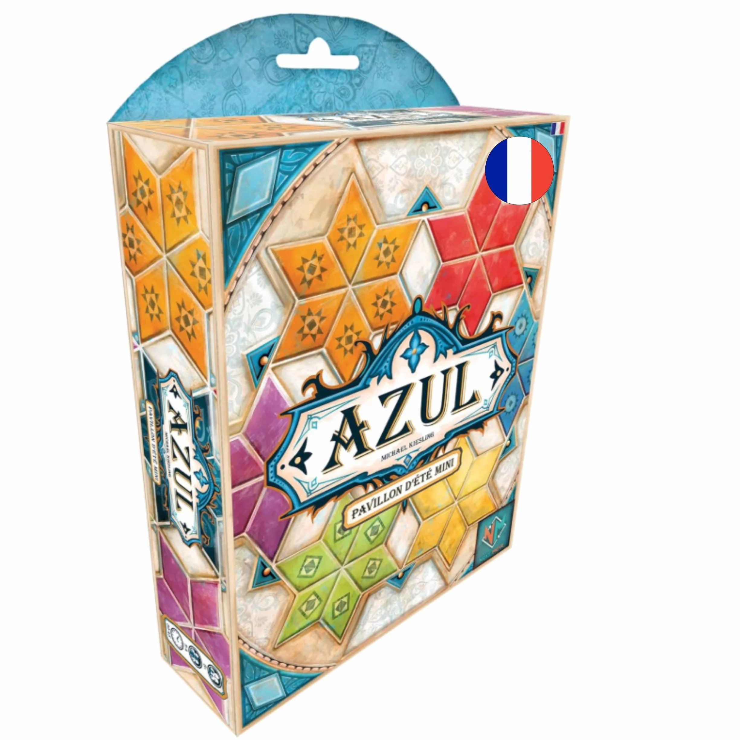 NEXT MOVE Asmodee Azul: PAVILLON D'Ete Mini - Juegos de Mesa - Juego de Viaje - Familia y Niños a Partir de 8 años - de 2 a 4 Jugadores - Versión Francesa