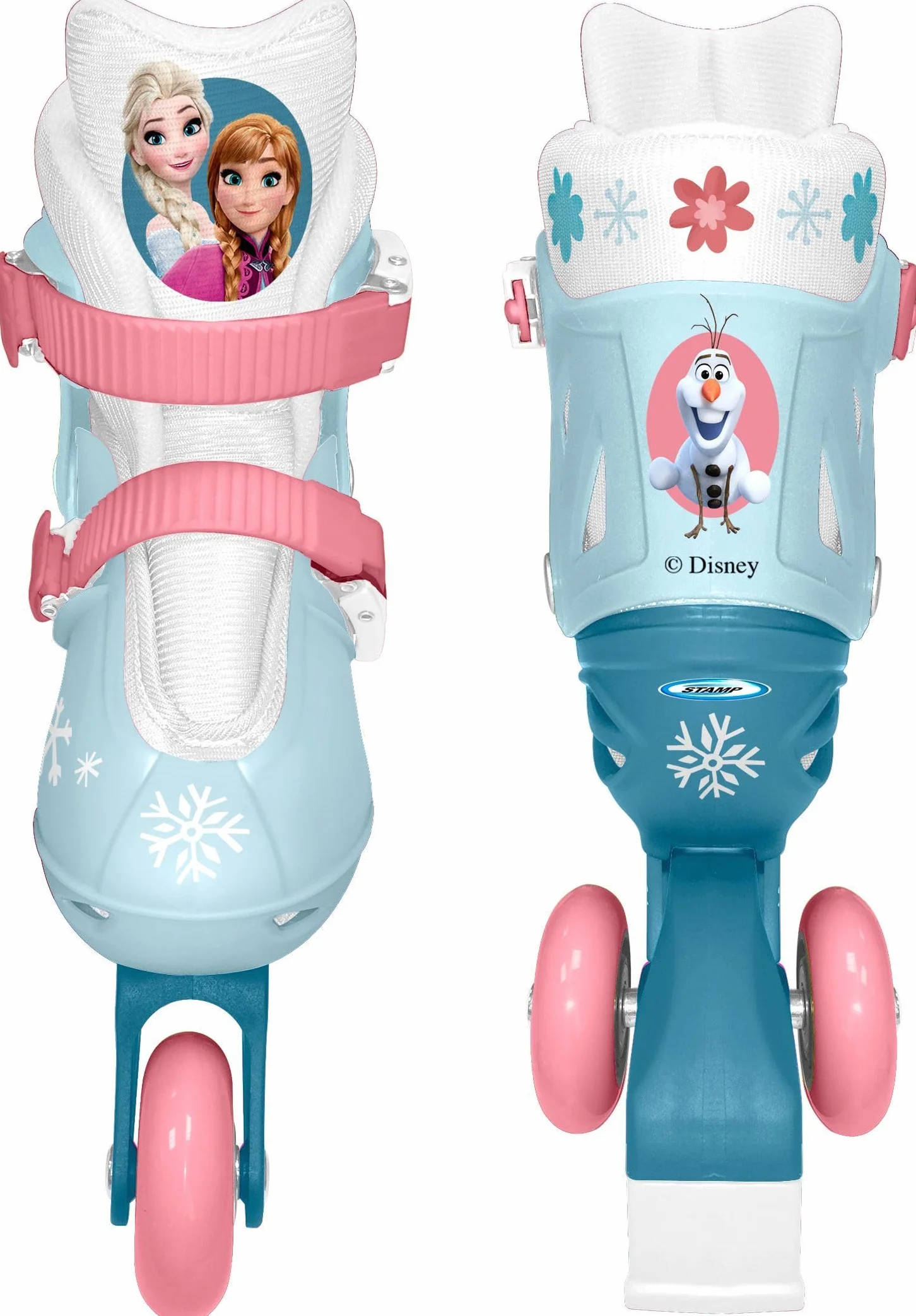 Frozen II Adjustable Two in One 3 Wheels Skate Azul 27-30