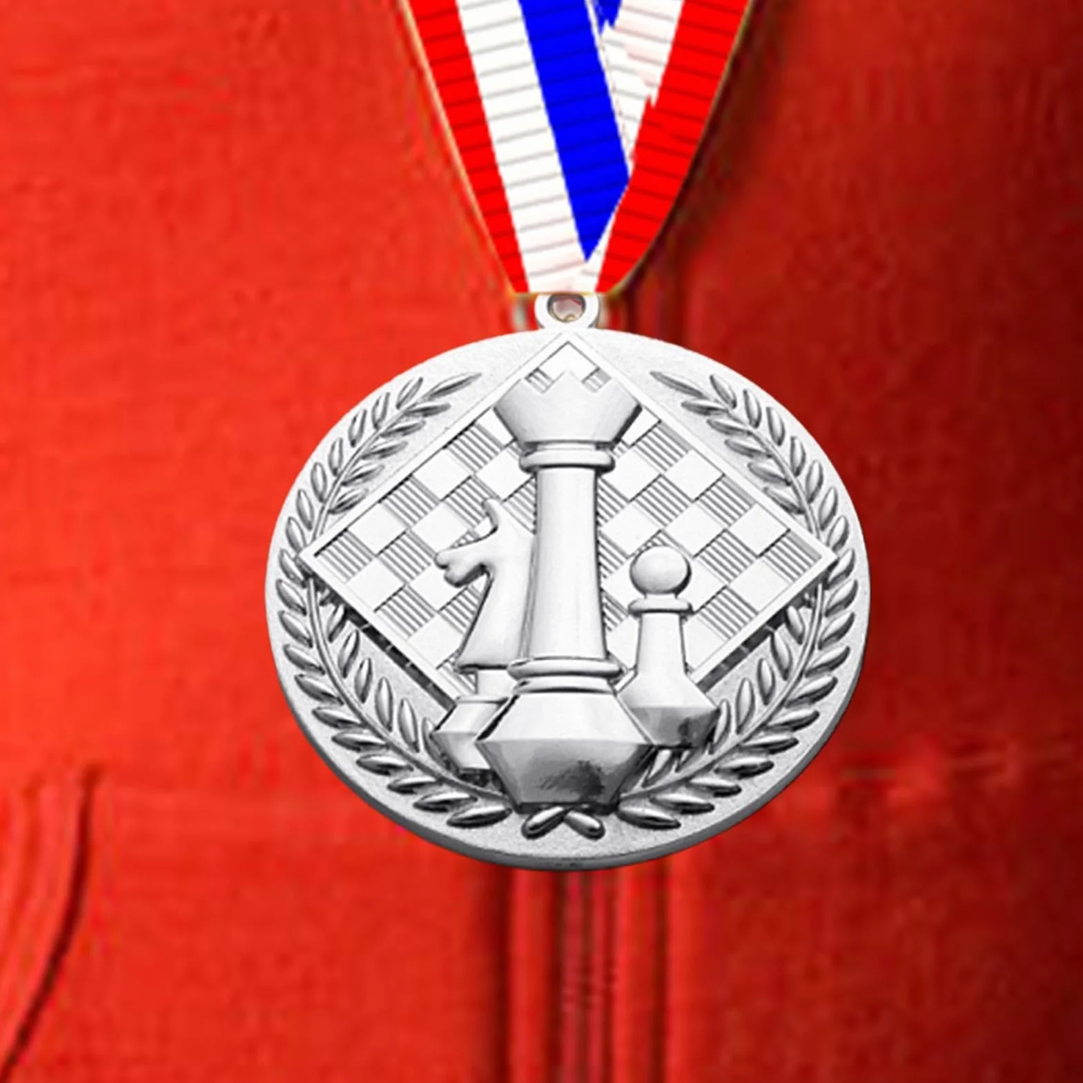 Medallas de ajedrez en relieve de oro y plata de bronce para niños y adolescentes