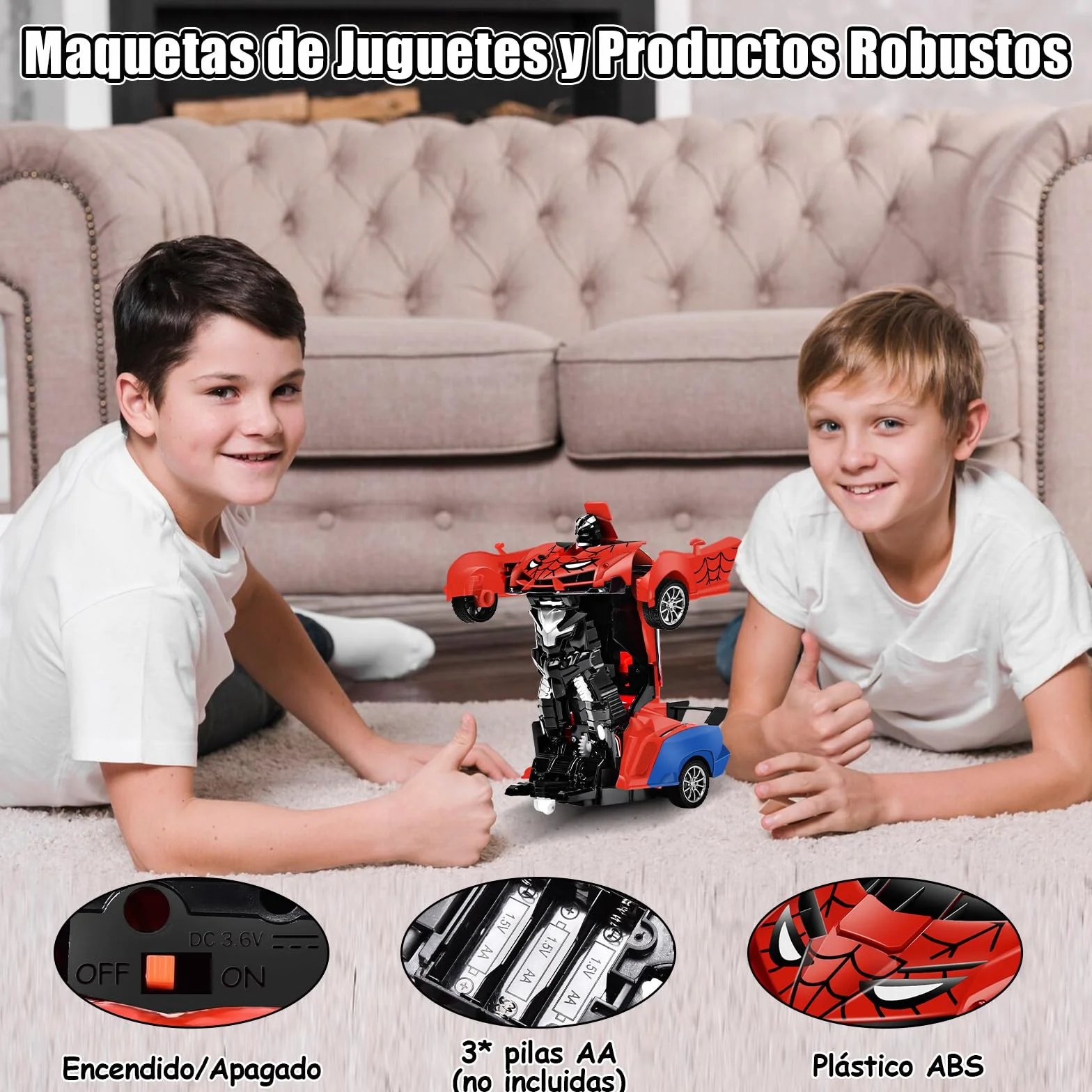 Aragallant Robot Transformable, Coche Radiocontrol RC para Niños y Niñas a Partir de 3 Años