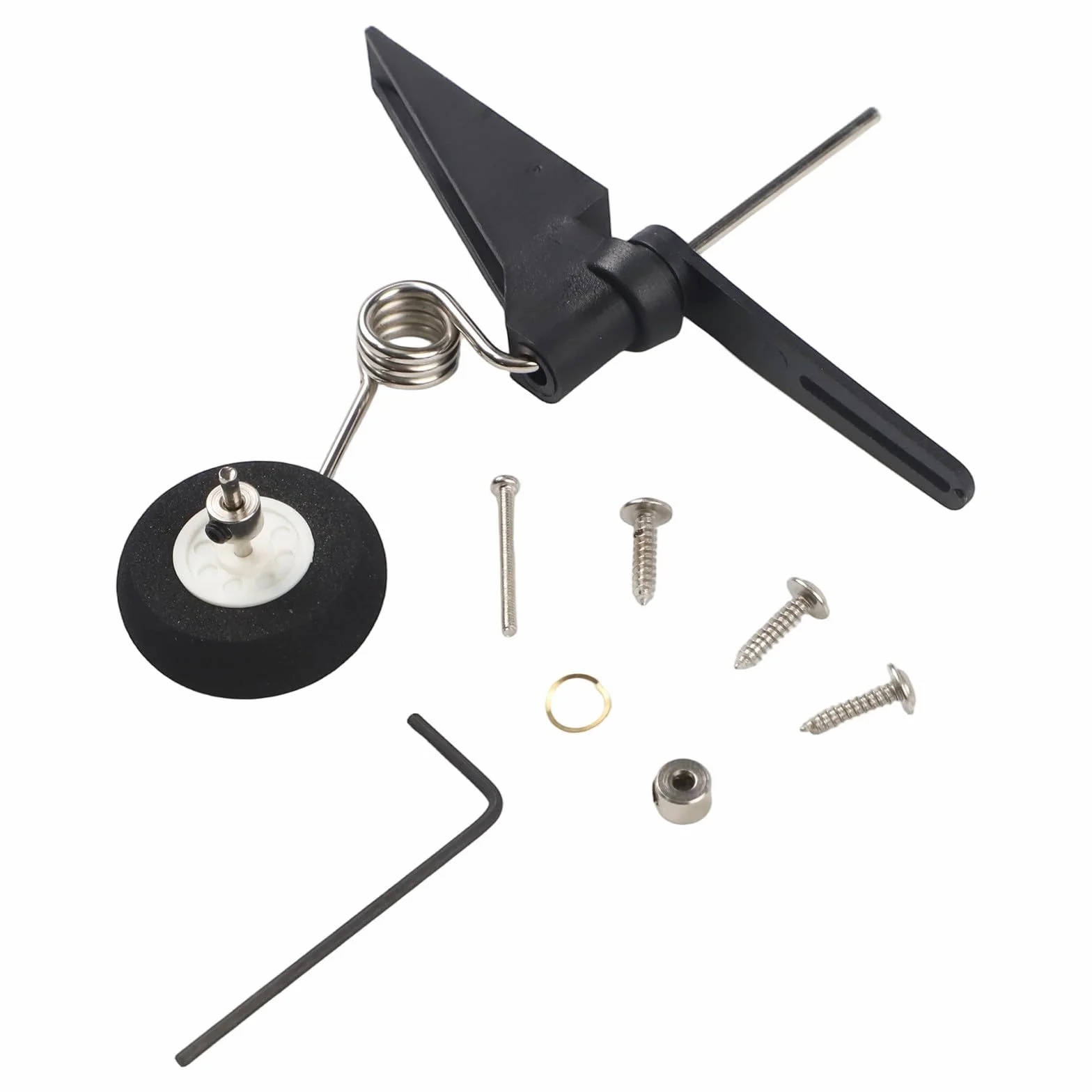 Conjunto de soporte de rueda trasera de avión RC para modelos de ala fija de tamaño 60-120 - Plástico ligero+metal+esponja tren de aterrizaje con apertura de 30 mm, 70 mm