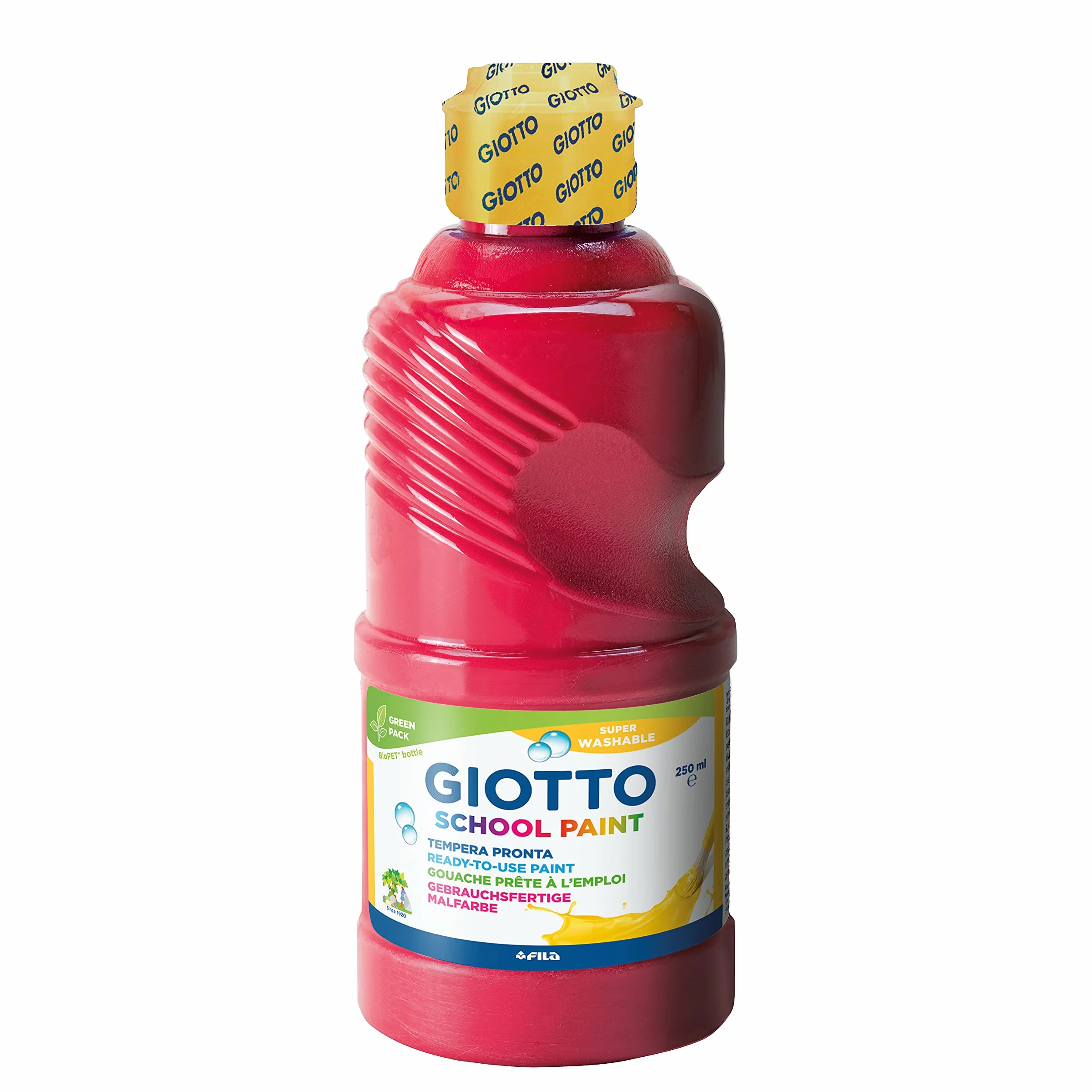Giotto Témpera Lavable Set 3 x 250 ml (Amarillo + Rojo + Cyan)