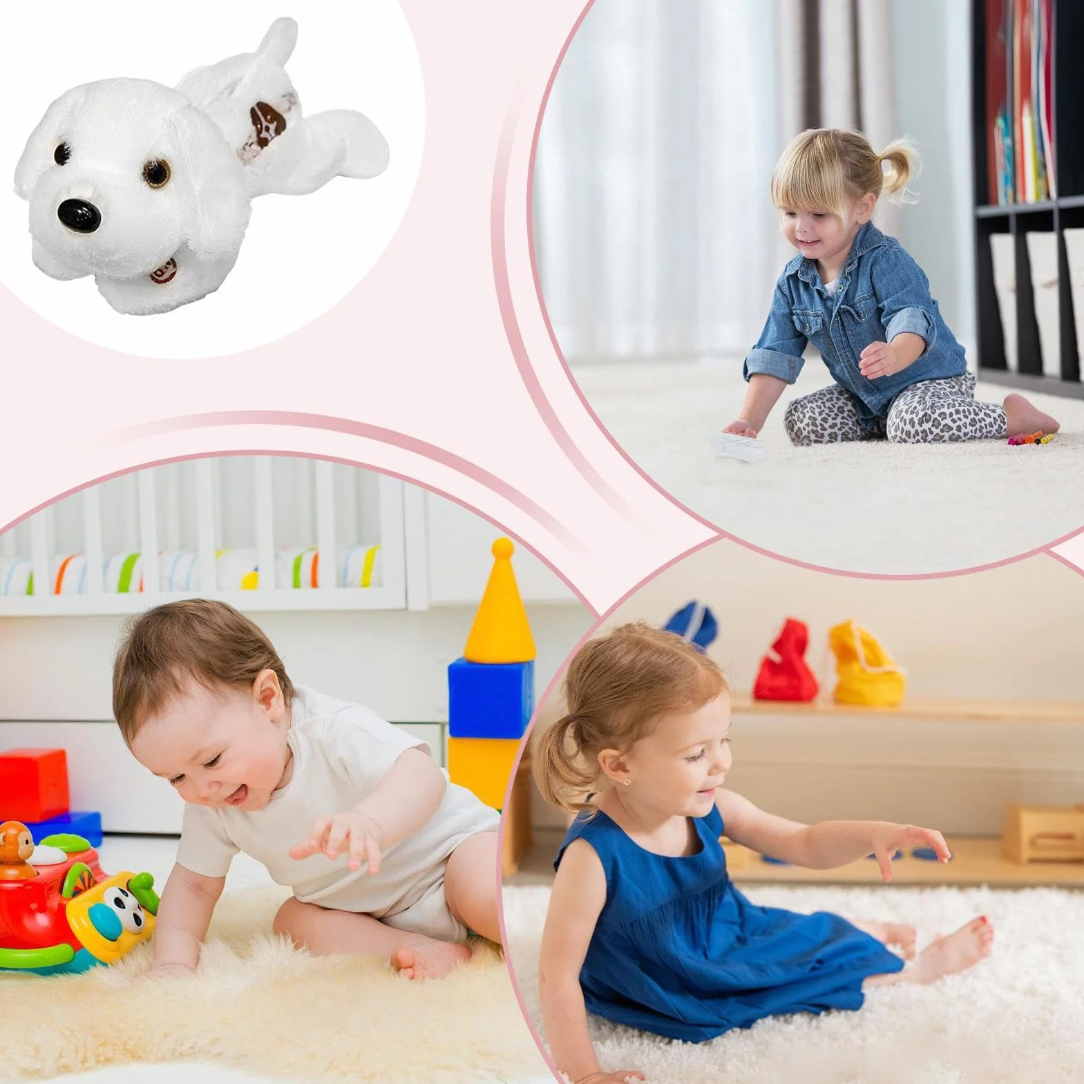 Generico Perro de peluche iluminado, perro de peluche LED - nocturnas en forma de cachorro de | 14 pulgadas iluminan el cachorro de para perros de luz nocturna suave para el compañero de