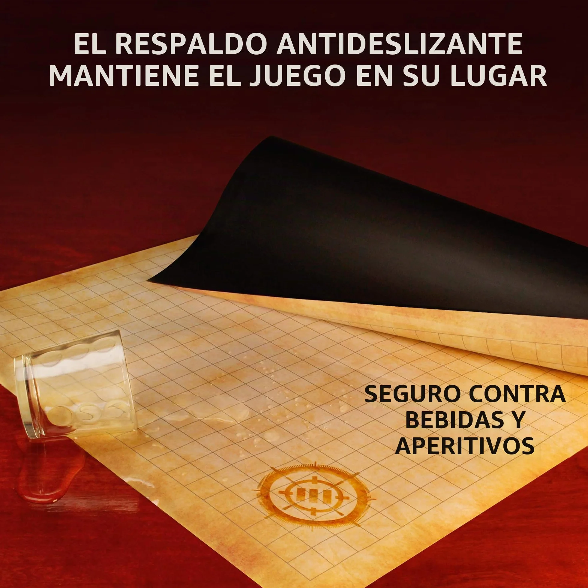 ENHANCE RPG Grid Mat - Tapete de Batalla DND de Mesa (61x91 CM) Juego de rol Mapa de Cuadrícula DND de Borrado en Seco Juego Completo para Maestros y Principiantes, Kit de Marcadores