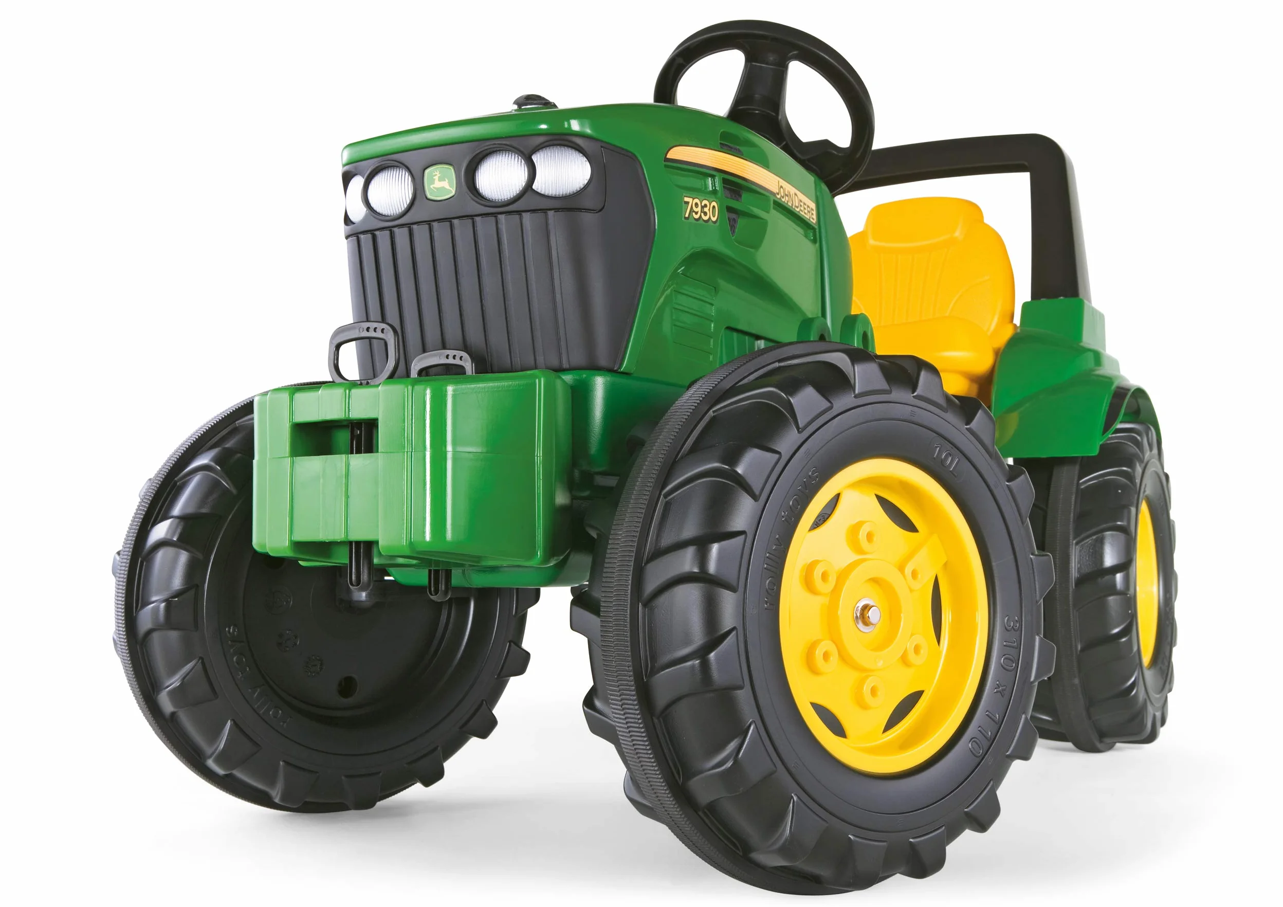 Rolly Toys rollyFarmtrac John Deere 7930 (asiento ajustable, neumáticos silenciosos, adecuado para 3 a 8 años, elevador delantero y trasero, vehículo de pedales para niños) 700028