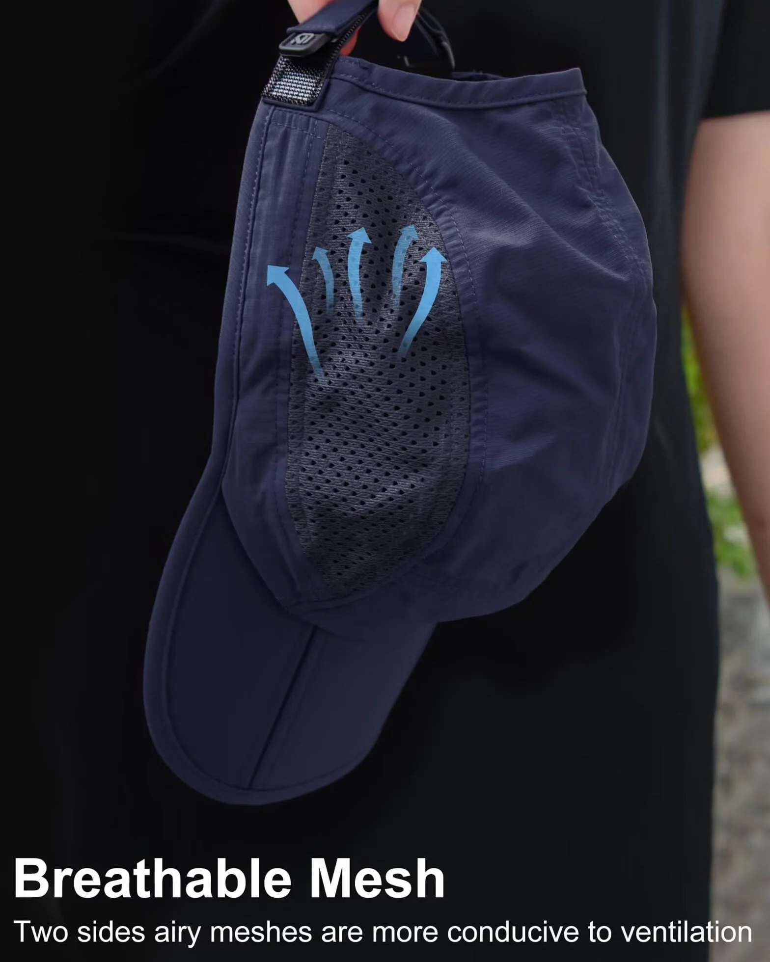 Folding Outdoor Hat UPF 50+ Sun Protection Mesh Sport Hat