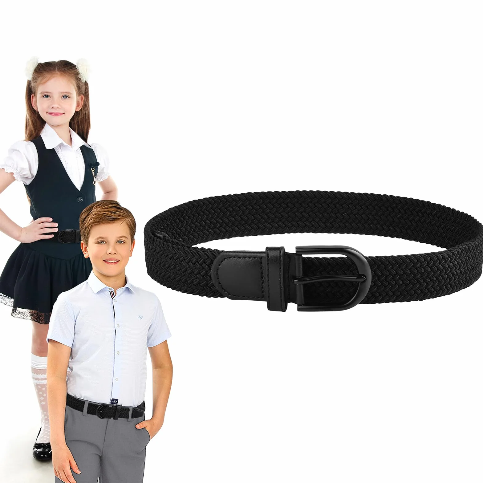 flintronic Cinturón Elástico Trenzado para Niños y Niñas