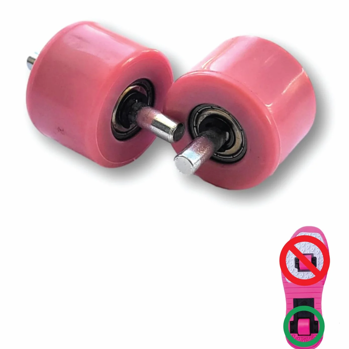 Ruedas de Repuesto Traseras para Zapatillas Deportivas Automáticas, 2 Ruedas Rosas