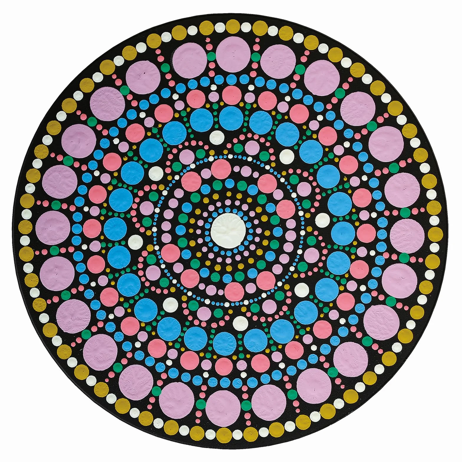 Aladine 85501 - Kit de mandala, 20 cm, diseño de mandala y soporte de madera
