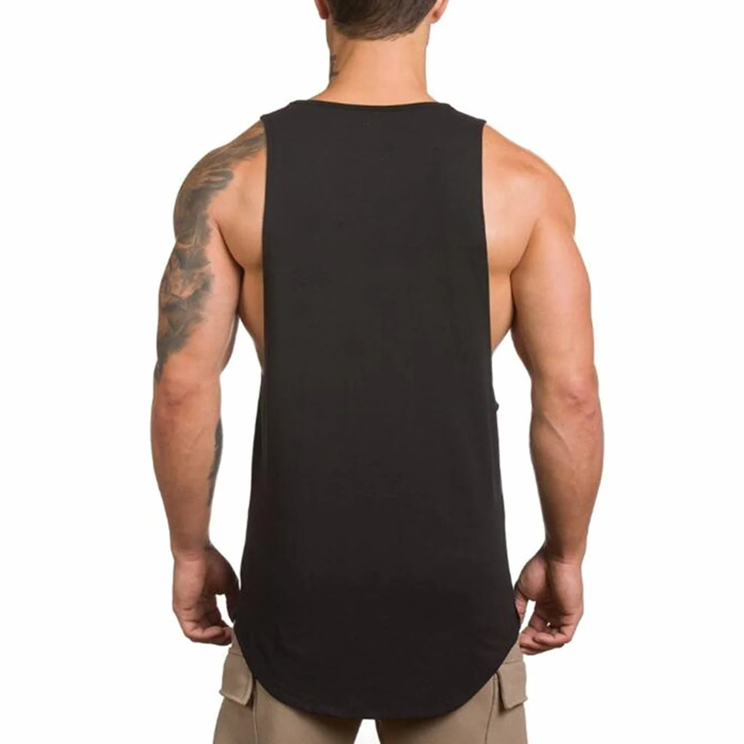 Camiseta de Tirantes Hombre Sin Mangas Deportivas Entrenamiento Gimnasio