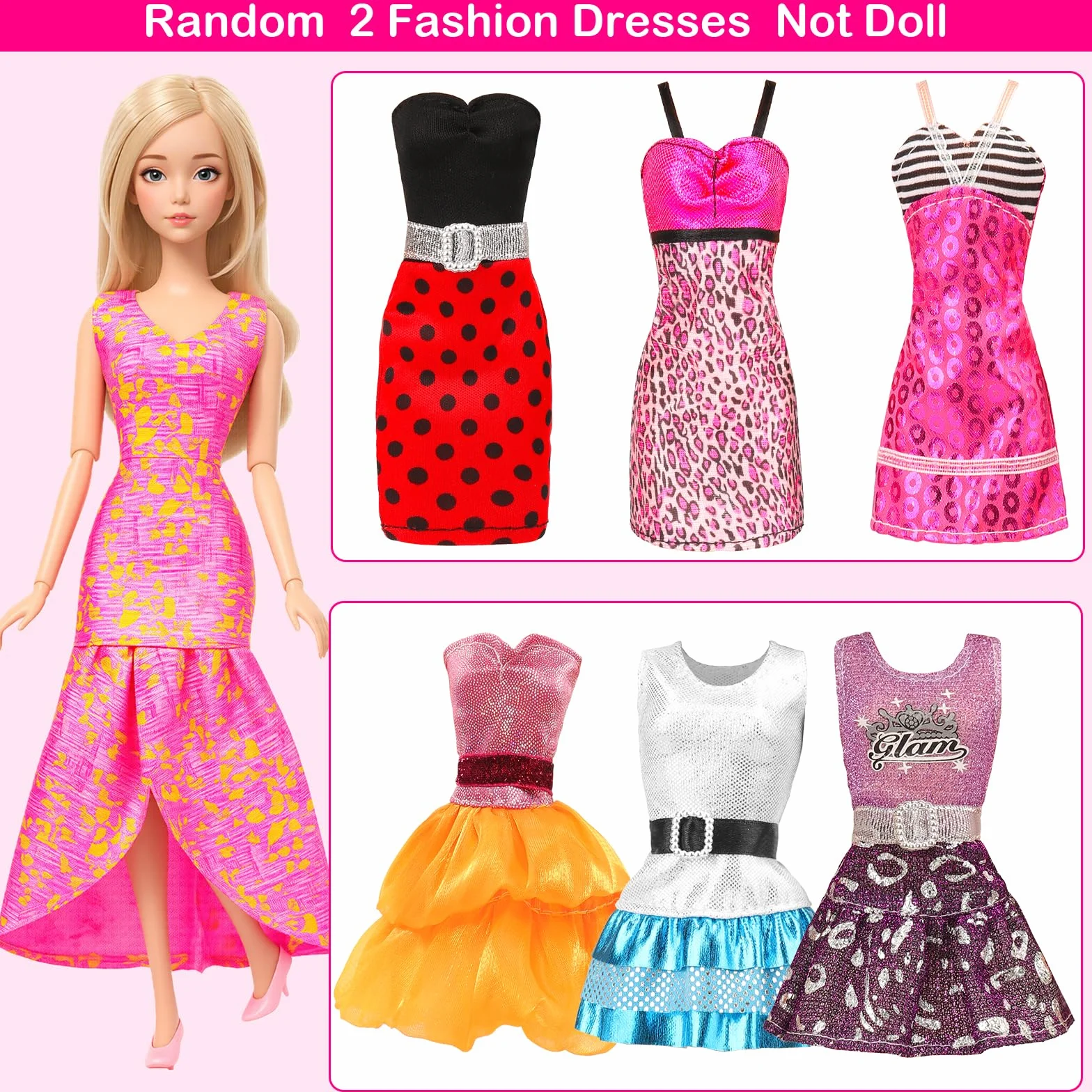58 Piezas para Muñecas De 11,5 Pulgadas Y 30 Centímetros: 2 Vestidos De Novia + 2 Ropas + 2 Pantalones + 2 Trajes de baño + 12 Vestidos De Moda + 10 PCS (20) Zapatos + 18 Accesorios
