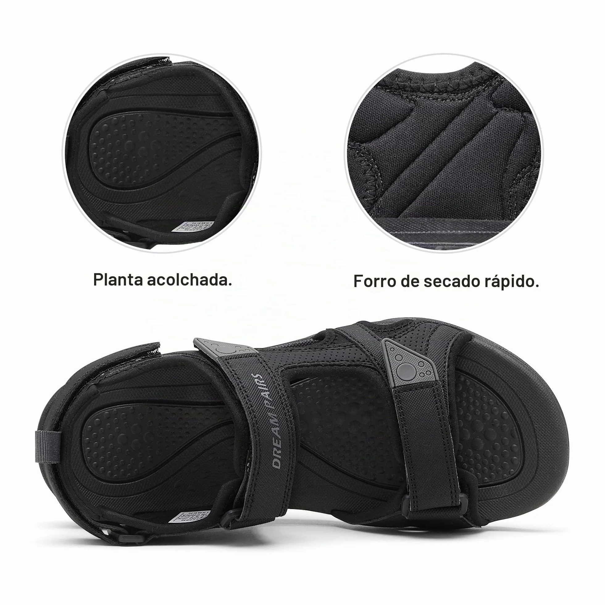 DREAM PAIRS Sandalias de hombre senderismo agua playa deportes al aire libre deportivo arco apoyo verano sandalias