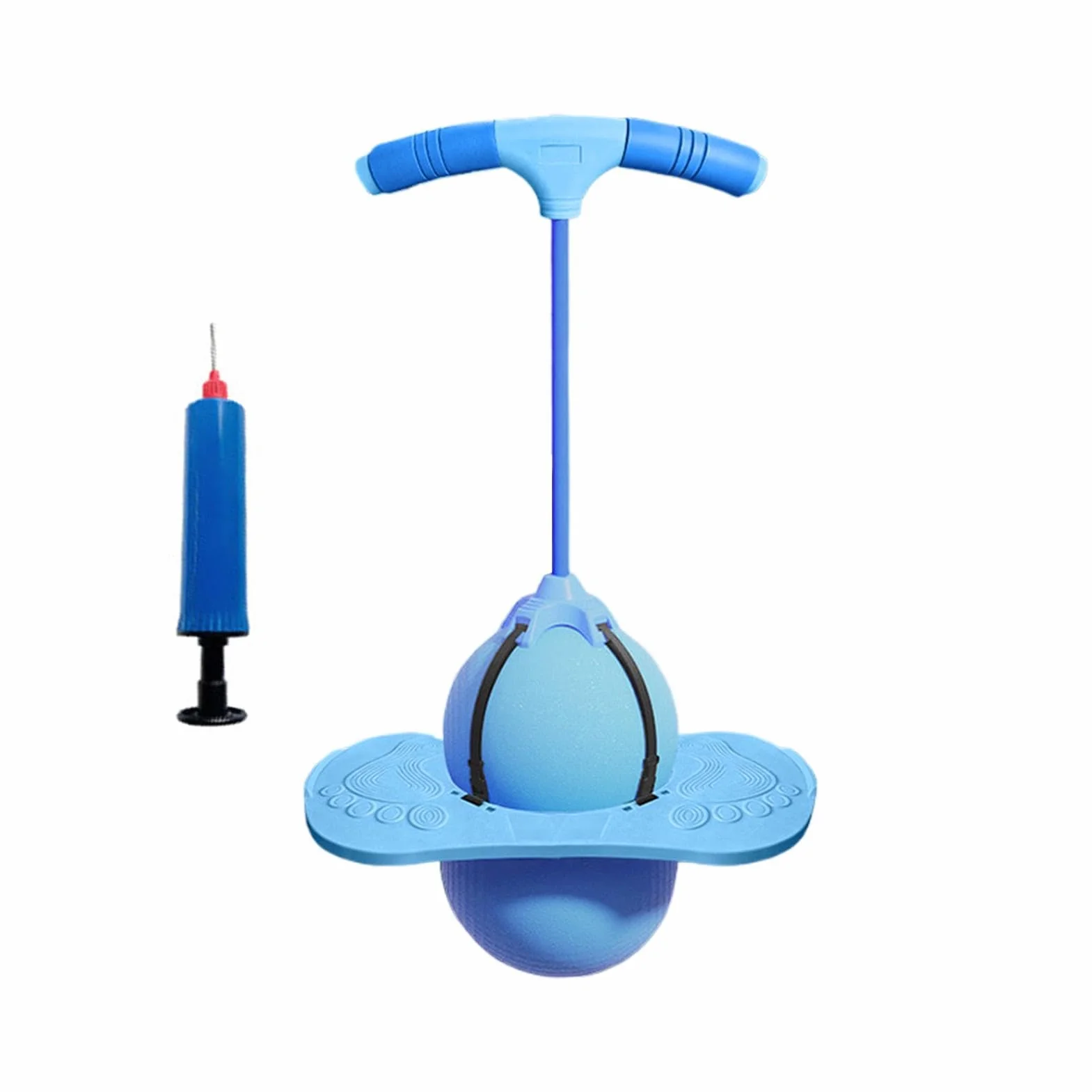 Pogo Pelota de salto para niños y adultos, de equilibrio con mango y bomba de aire, para saltar al aire libre para niños, adultos, entrenamiento, yoga