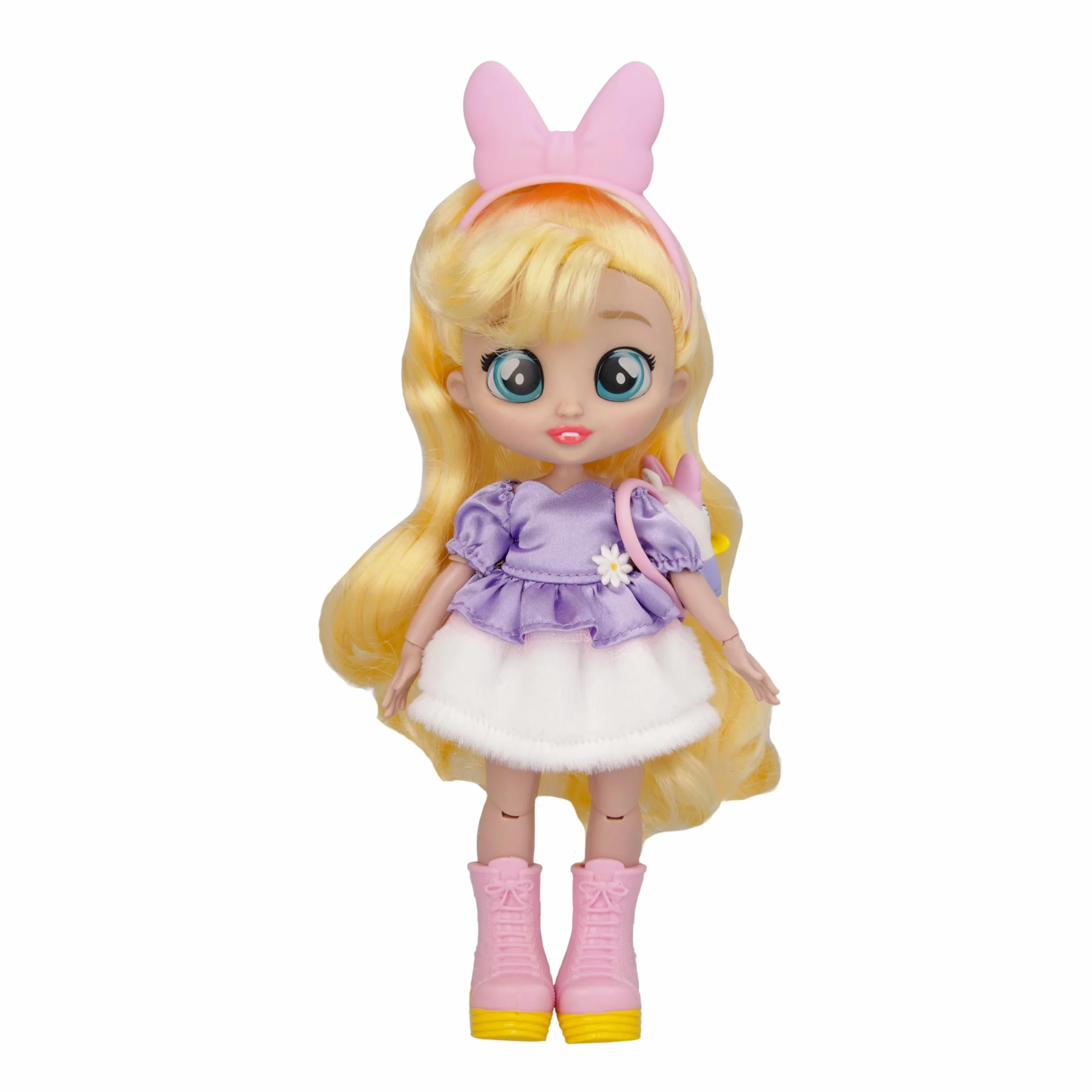 BFF by BEBÉS LLORONES Disney Daisy, Muñeca Articulada para Jugar A Vestir, Accesorios Inspirados En Daisy Duck, Juguete para Niños y Niñas a Partir de los 3 Años