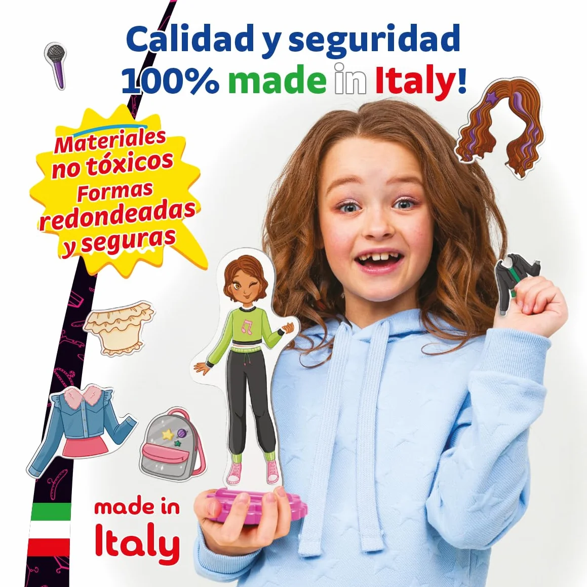 Quercetti Magnetic Fashion Best Friends, Juguetes Niña 5 Años a 9 Años, Juego Magnetico con Muñecas y Ropa, Juguetes Niñas, Juegos Infantiles Creativos para Niñas, Made in Italy