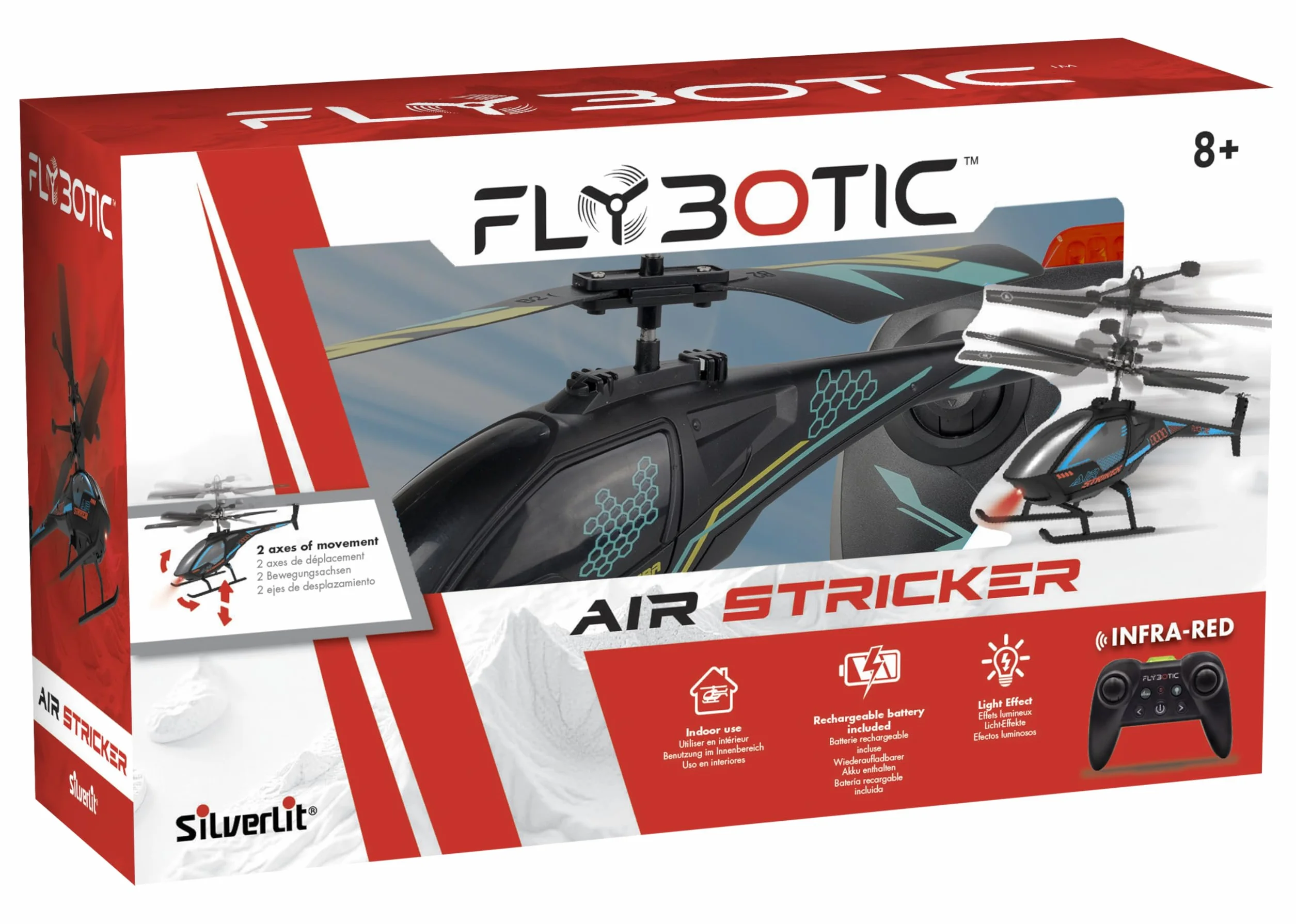 Silverlit Flybotic - Air Striker - Helicóptero Remoto Recargable - Vuelo Estable y fácil - a Partir de 8 años