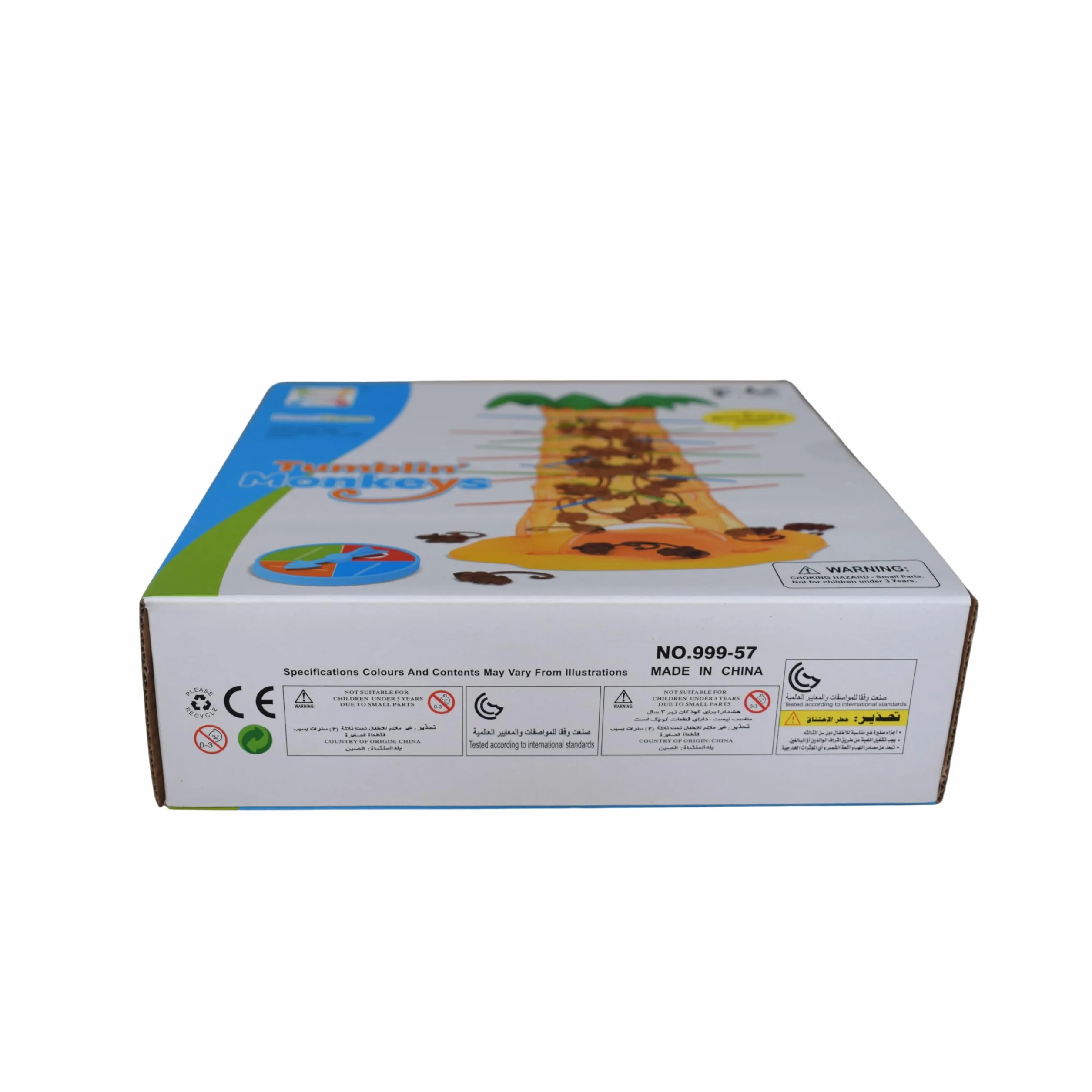 JAMERPD Monos Locos Juegos de Mesa - Juegos de Mesa niños +3 años, 2-4 Jugadores - Juegos para Regalo para niños Juguete Interactivo Tumblin' Monkeys. Entretenimiento y coordinación Ojo-Mano.