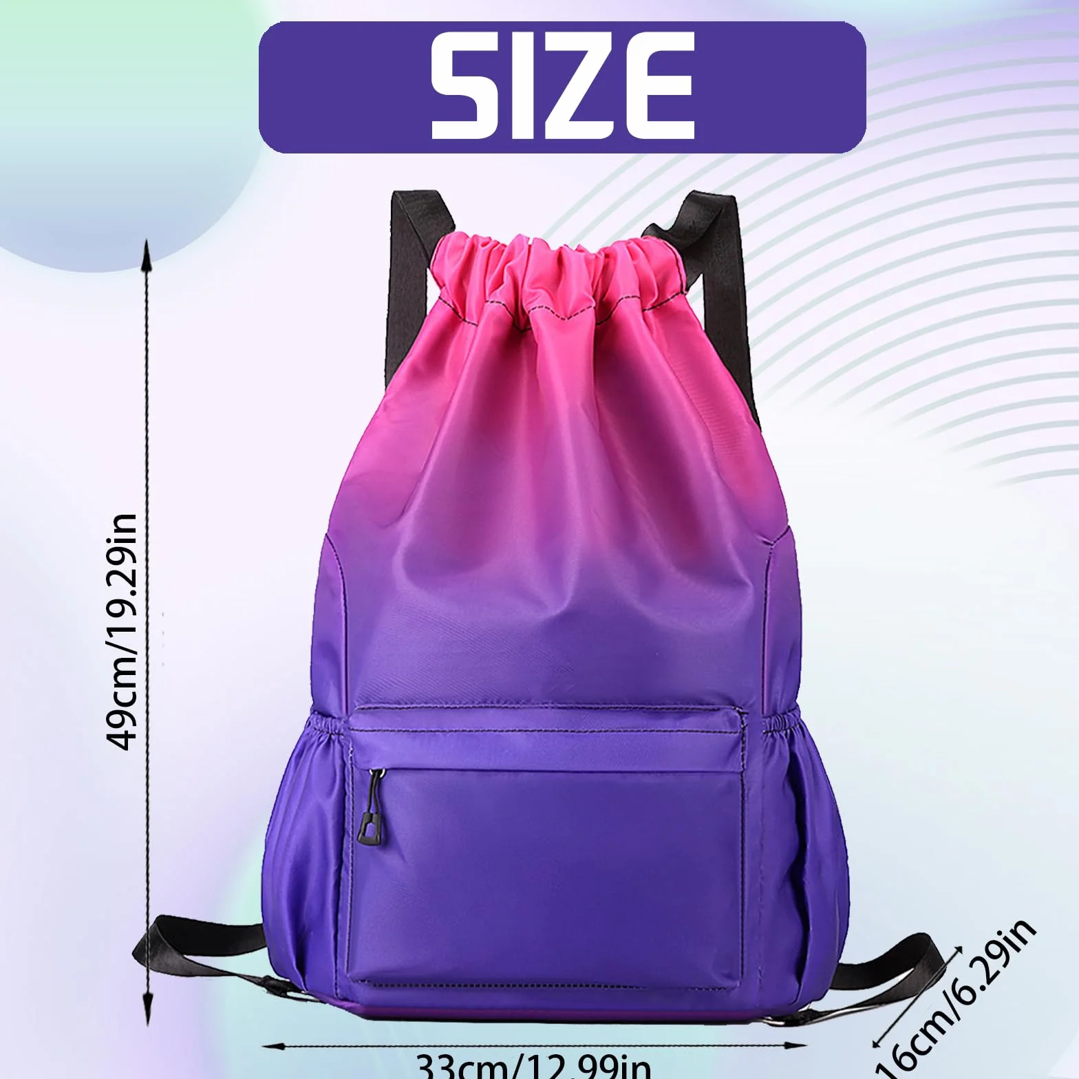 Mochila Cuerdas Impermeable Gran Capacidad para Mujer Hombre Yoga Deporte Viaje