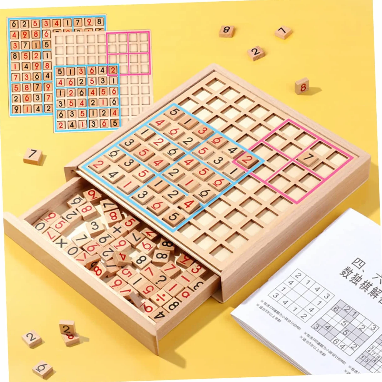 Genérico 1 Juego Sudoku De Madera Juegos Juguetes Educativos Juguete De Sudoku De Matemáticas De para De Educación Temprana Aritmético