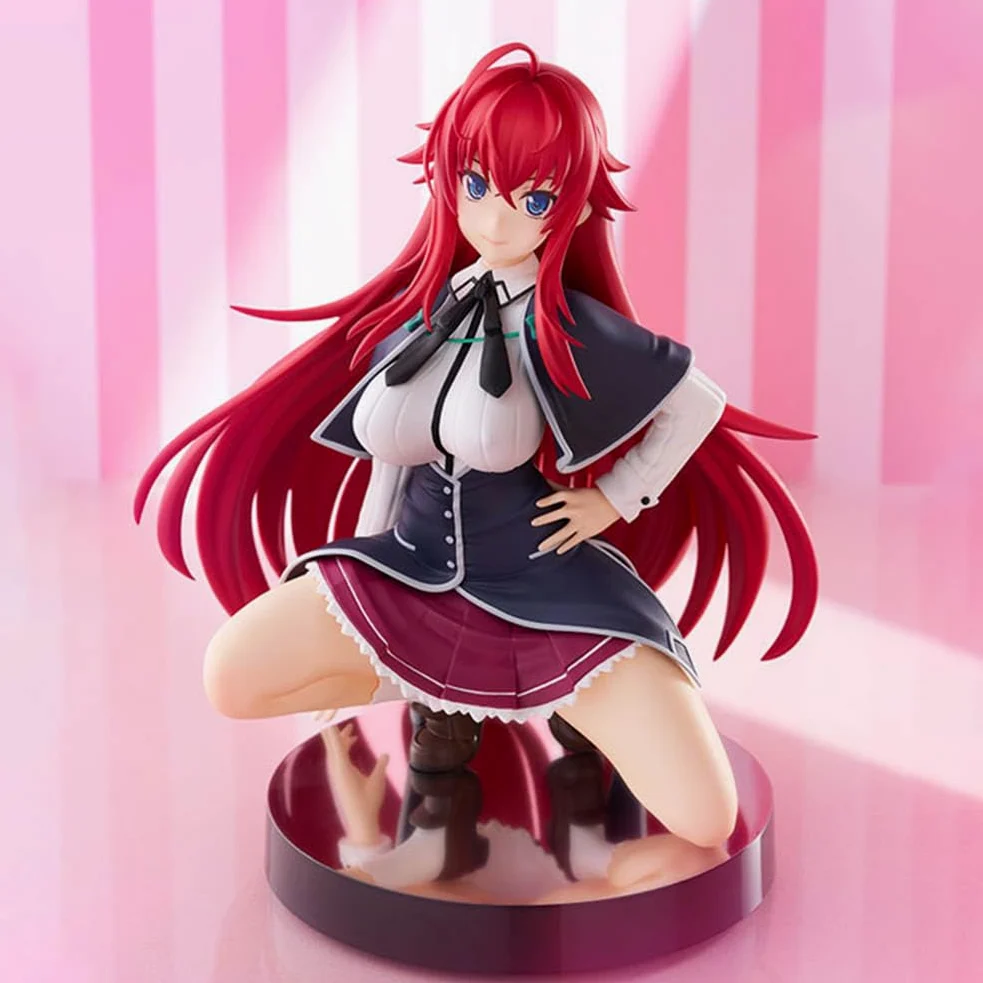 DEXSHUN Rias Gremory Anime Figura de Manga Figuras Uniforme Rias Gremory Estilo Estatua PVC Anime Merch Modelo Coleccionable Regalo 14 cm