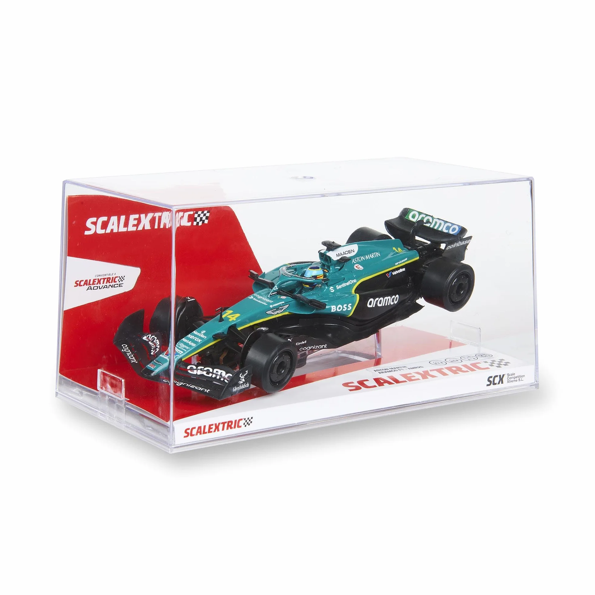 SCALEXTRIC - Vehículo de Carreras Original - Coche Slot - Escala 1:32 (Aston Martin Formula 1 - Alonso '25)