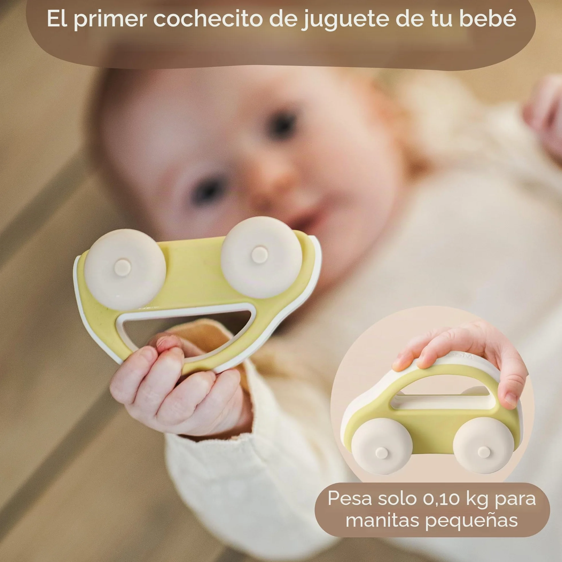Moonkie Roll & Go Coches para Niños, Paquete de 3, Coches Juguete Silicona Blanda, Regalo Niño 6 Meses+ 1 2 3 Años, Mordedor Bebe, Juguetes Montessori, Coches para Bebes sin BPA, para Casa y Viaje