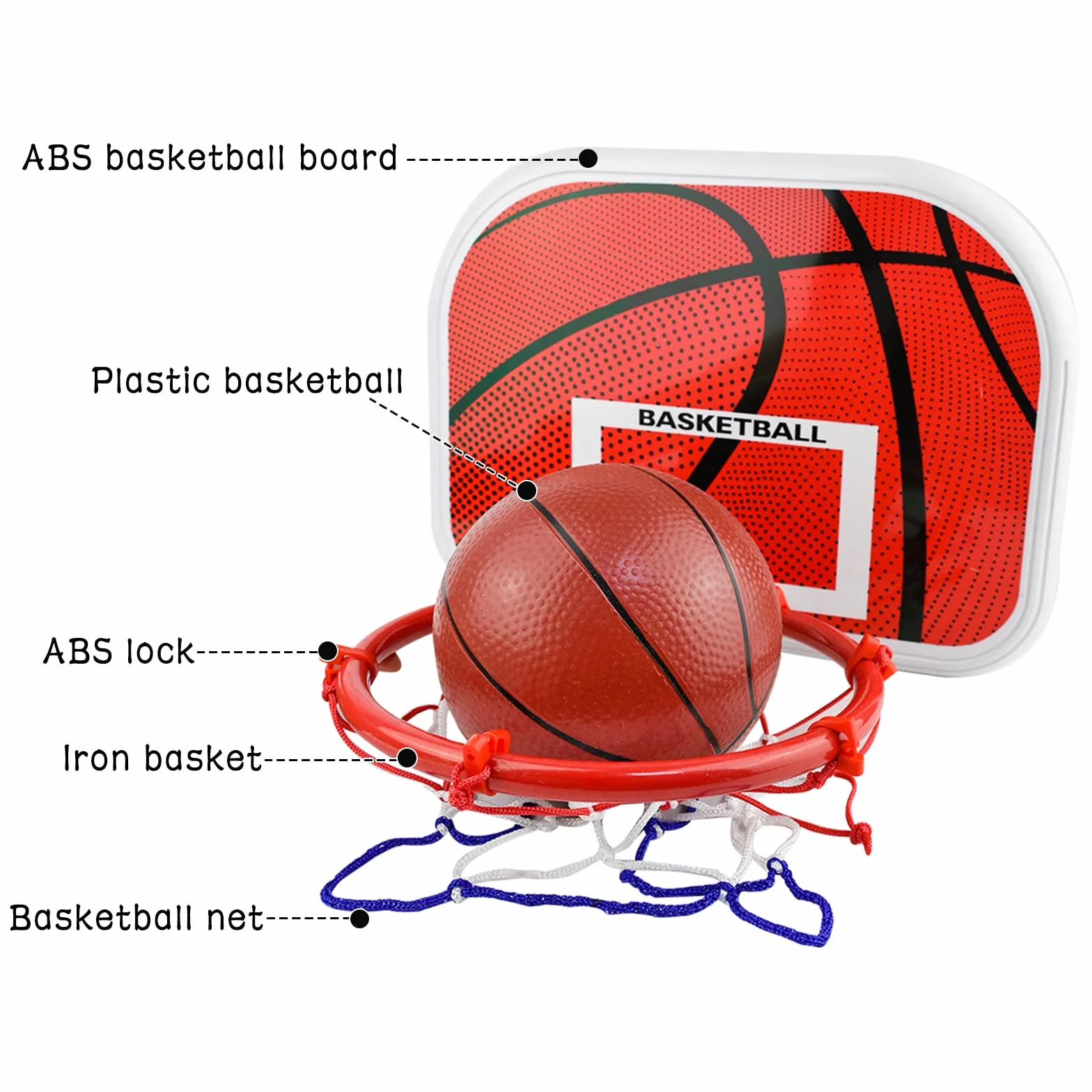 Canasta Baloncesto y Soporte Infantil, Portátil de 50 CM-150 cm para niños, Ajustable Aro de Baloncesto para Interior y Exterior, con 3 Bolas, Red, Bomba