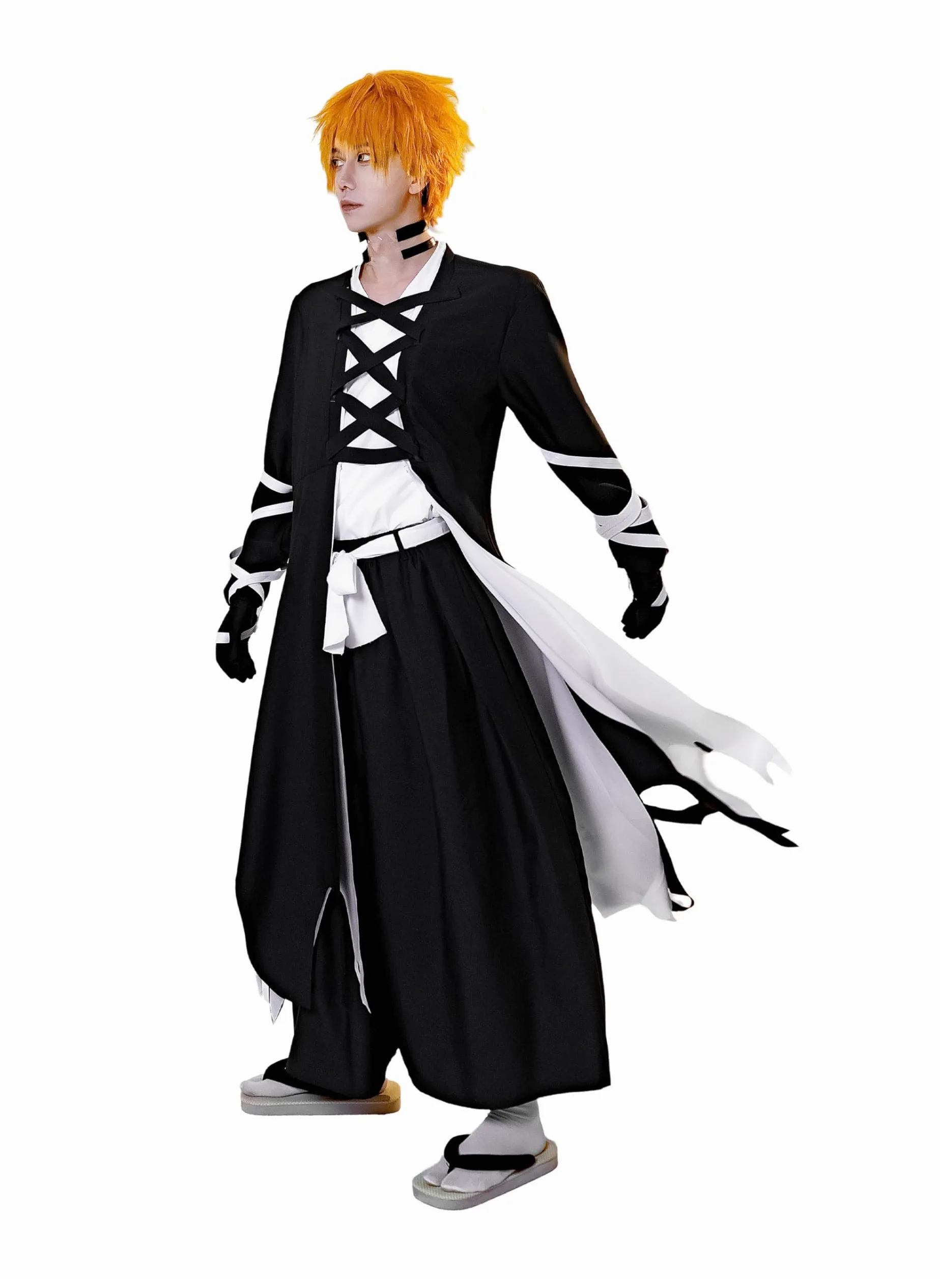 OSIAS Hombres Anime Upgraded Kurosaki Ichigo Disfraz de Cosplay