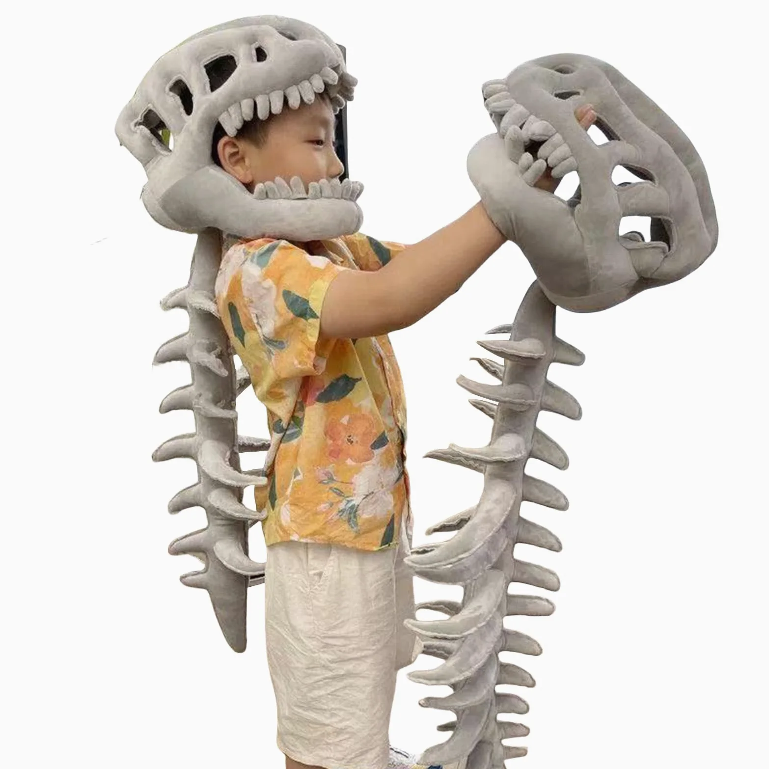 Disfraz de esqueleto de dinosaurio 3D para Halloween (90 cm)