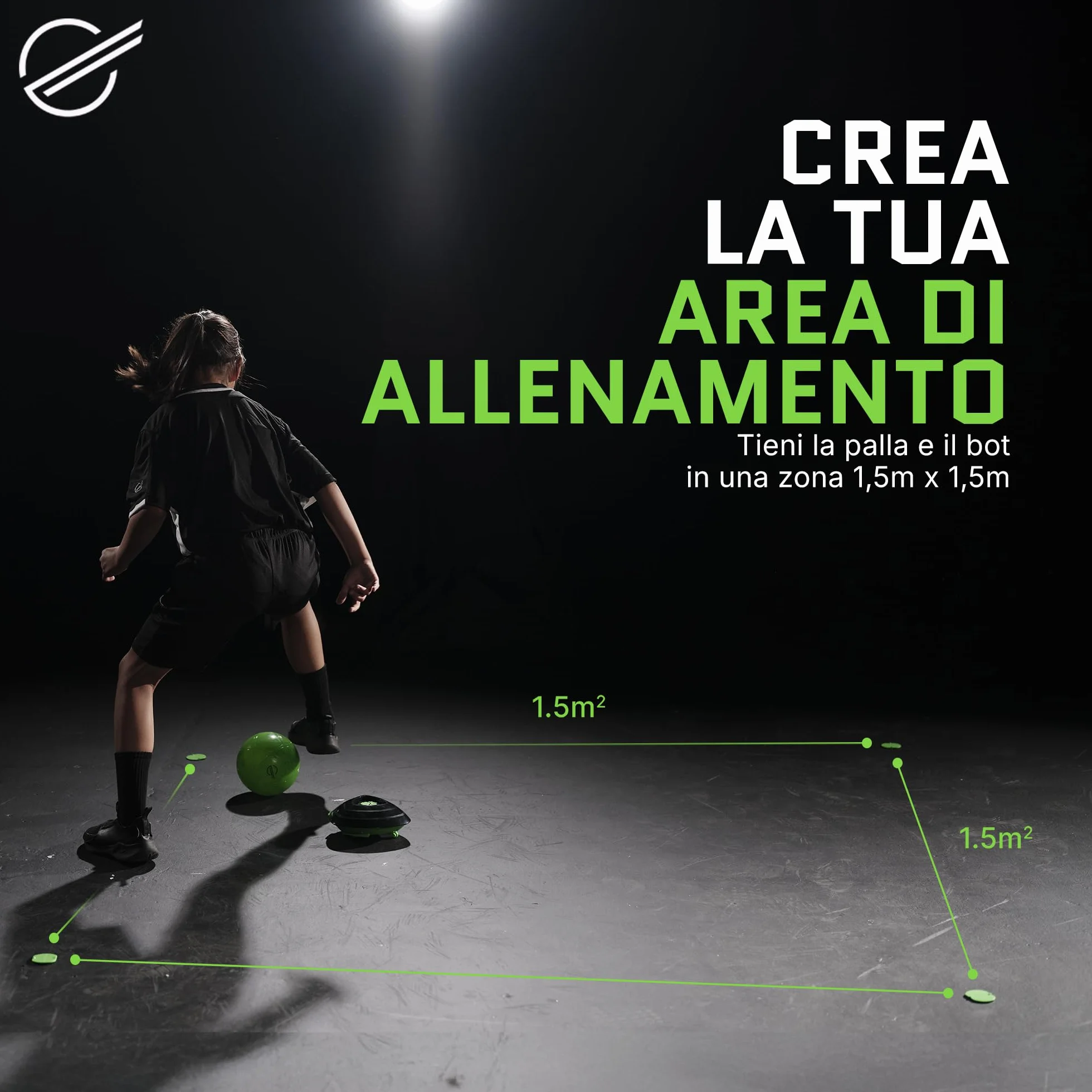 Smart Ball - Soccerbot, Entrenador Personal de Fútbol Indoor, Bot con Sensores para Seguir al Balón, Maniobrando para Probar tus Habilidades, Pantalla LCD para la Puntuación, Famosa (MR100000)