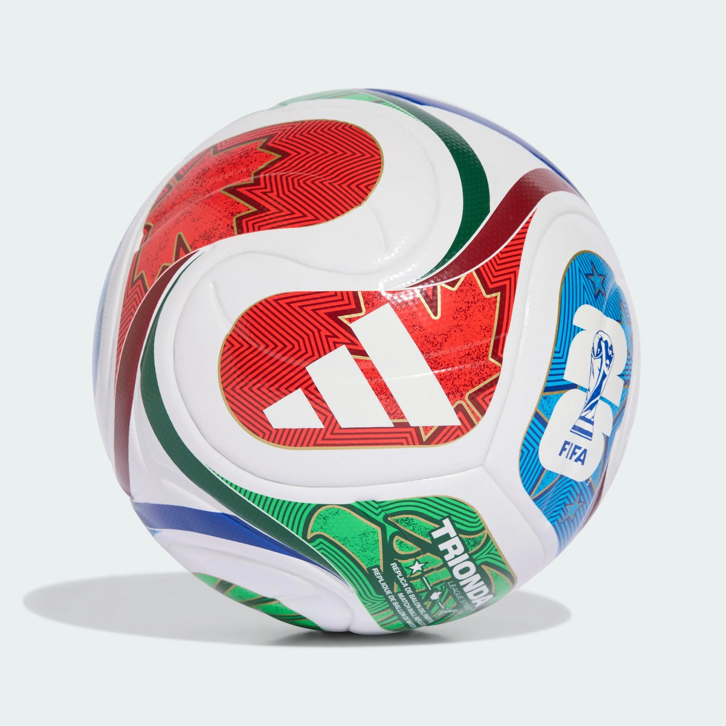 adidas Copa del Mundo 26 TRIONDA League Junior 350 fútbol White/Royal Blue/Solar Blue/Power Red 5