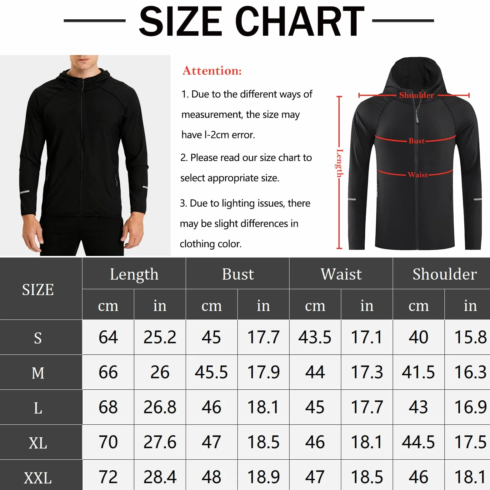 Chaqueta Deportiva Cortavientos Hombre Alta Visibilidad Manga Larga Bolsillos Cremallera