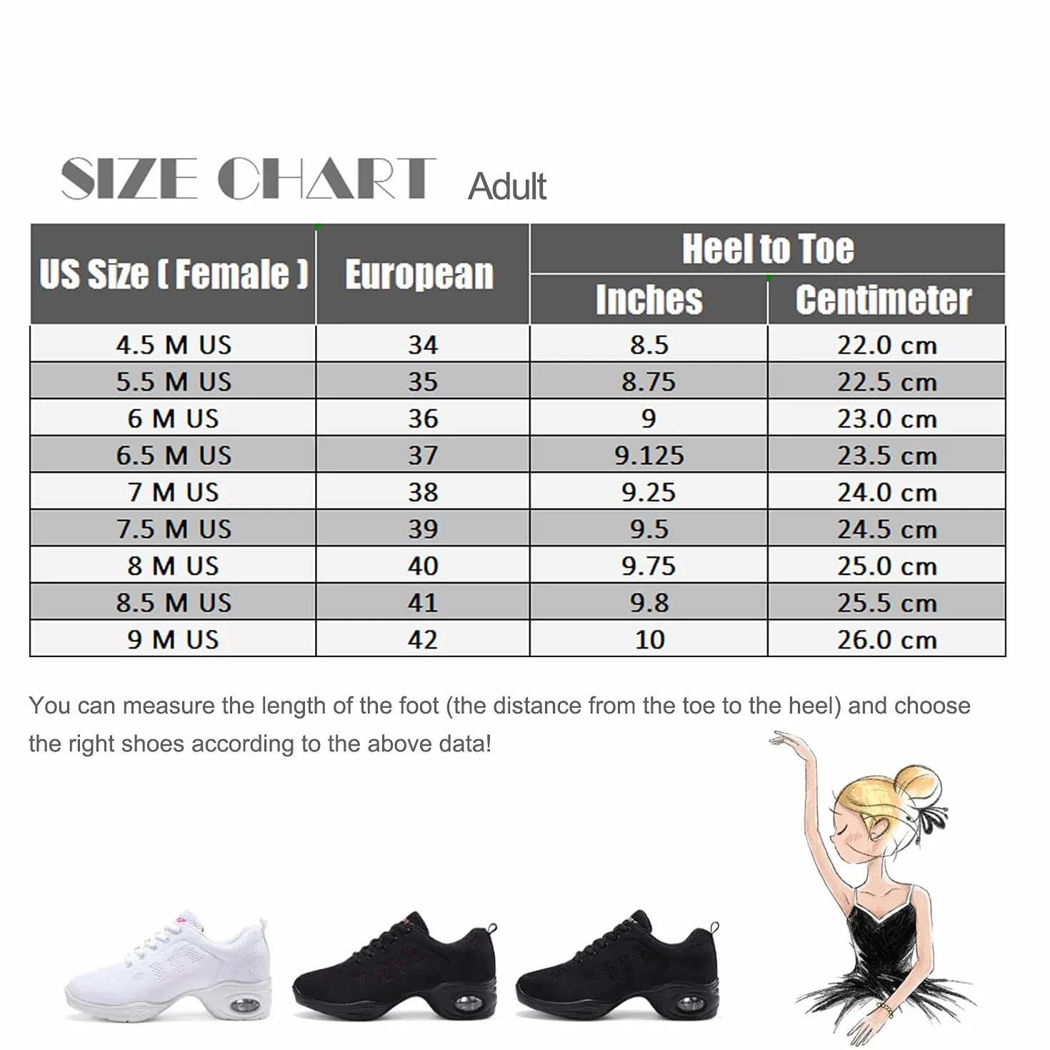 CERYTHRINA Zapatos de jazz para mujer con plataforma