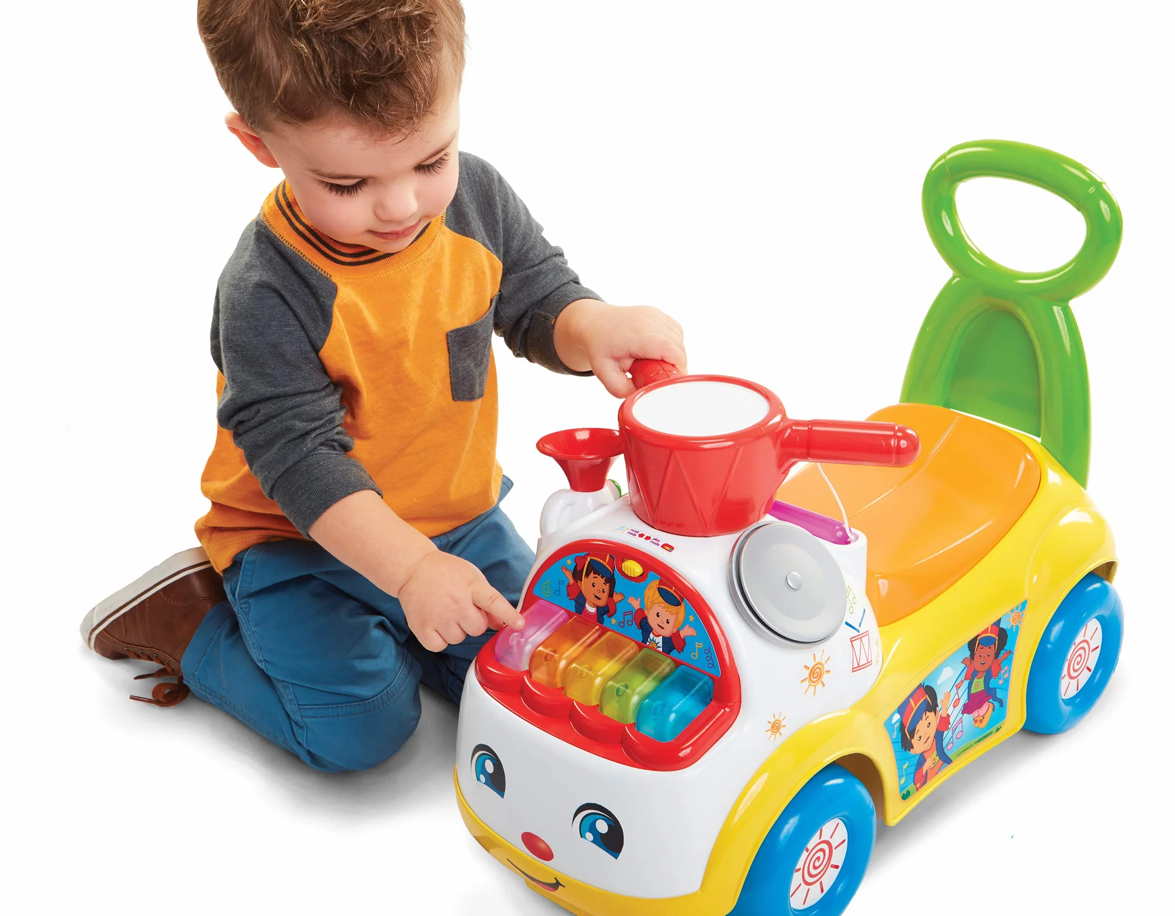 Fisher Price – Correpasillos Musical con Botones Interactivos – Correpasillos con Sonidos y Luces Incluidas – Ruedas Extra Anchas para una Mayor Estabilidad y Seguridad - para Bebes 1 Año +