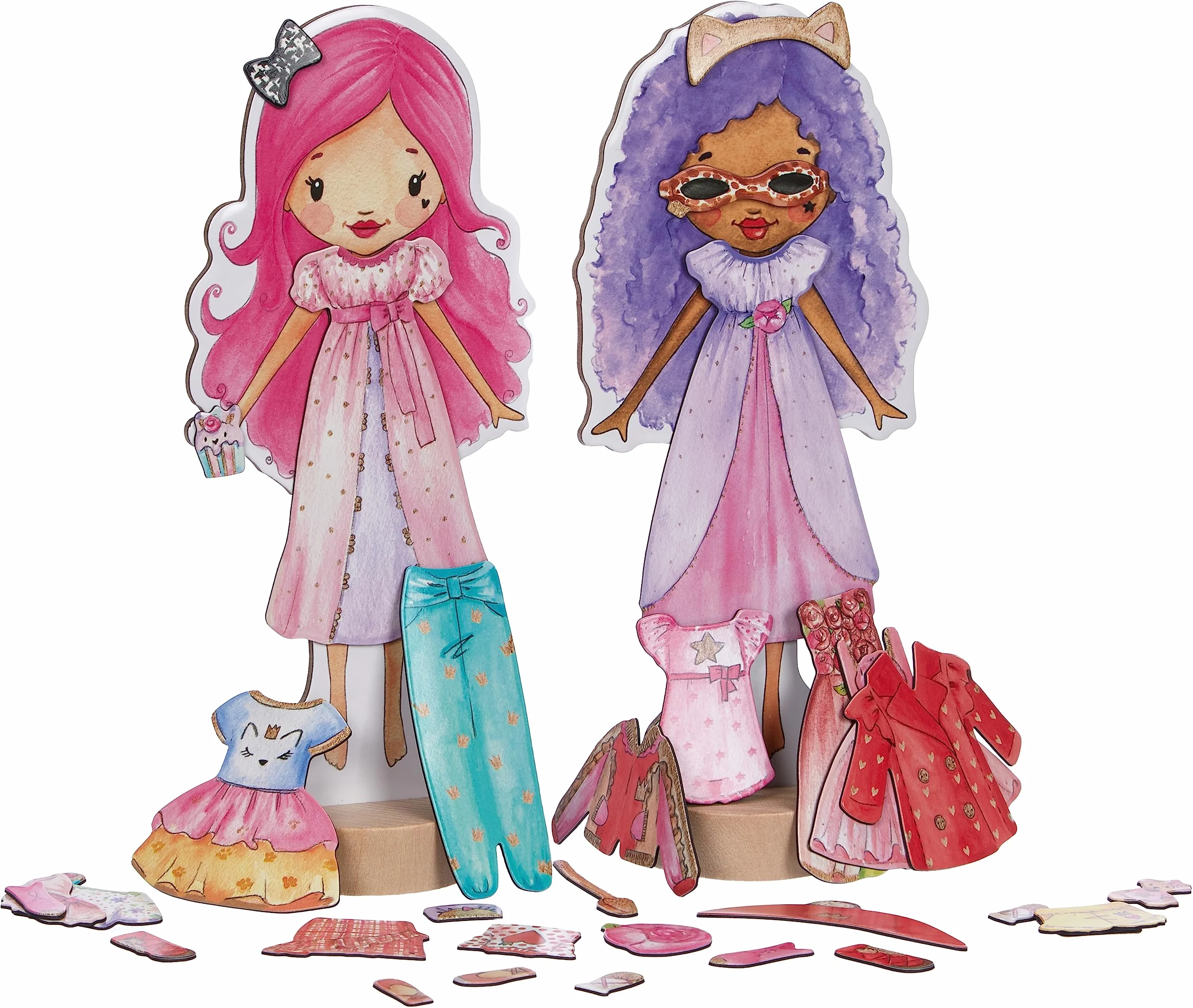 Depesche 8839 Princess Mimi - Muñecas magnéticas de Vestir, Juego de Dos muñecas y 35 Piezas para Vestir, a Partir de 3 años