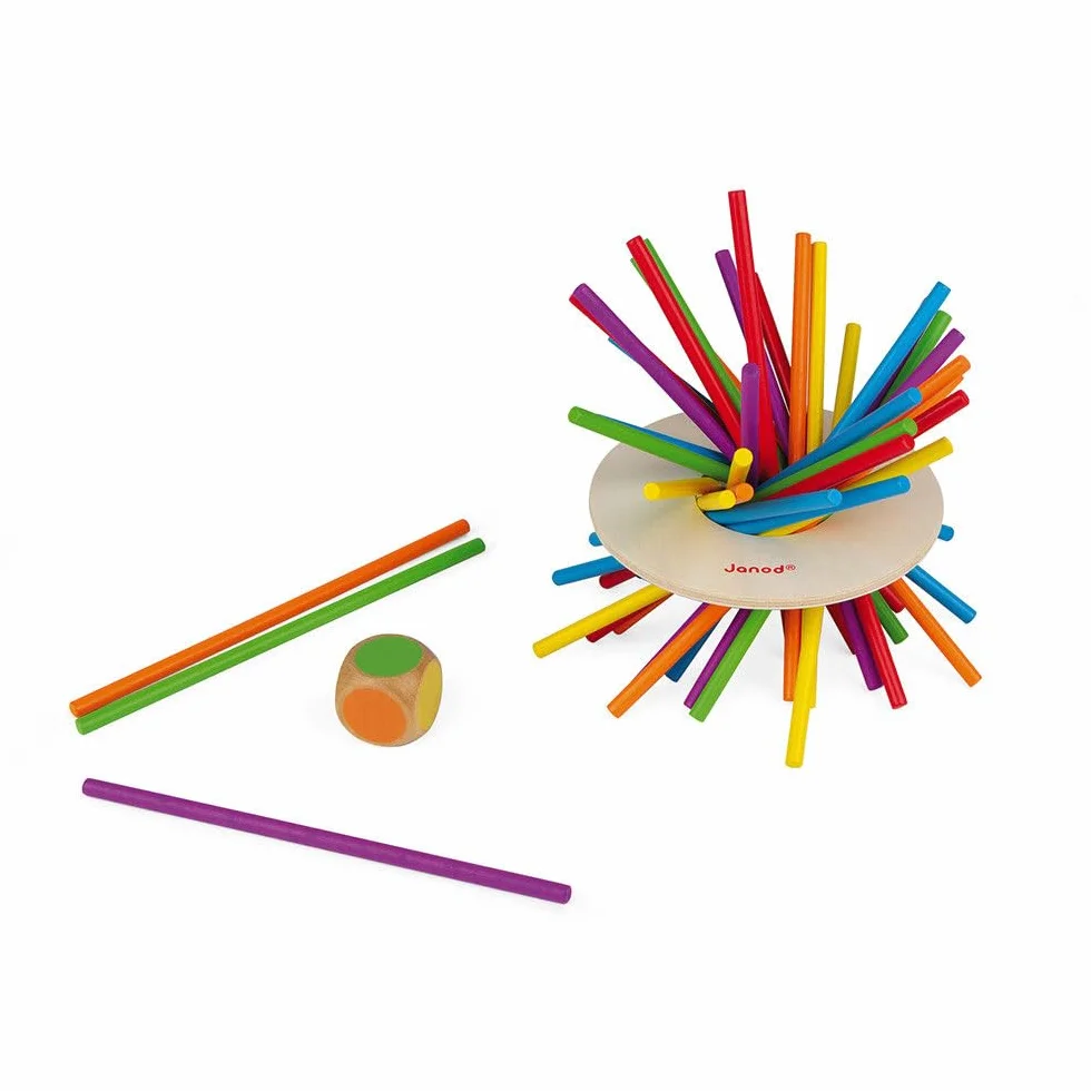 Janod - Juego de Habilidad Crazy Sticks - En Madera - Desde 3 Años, J02695
