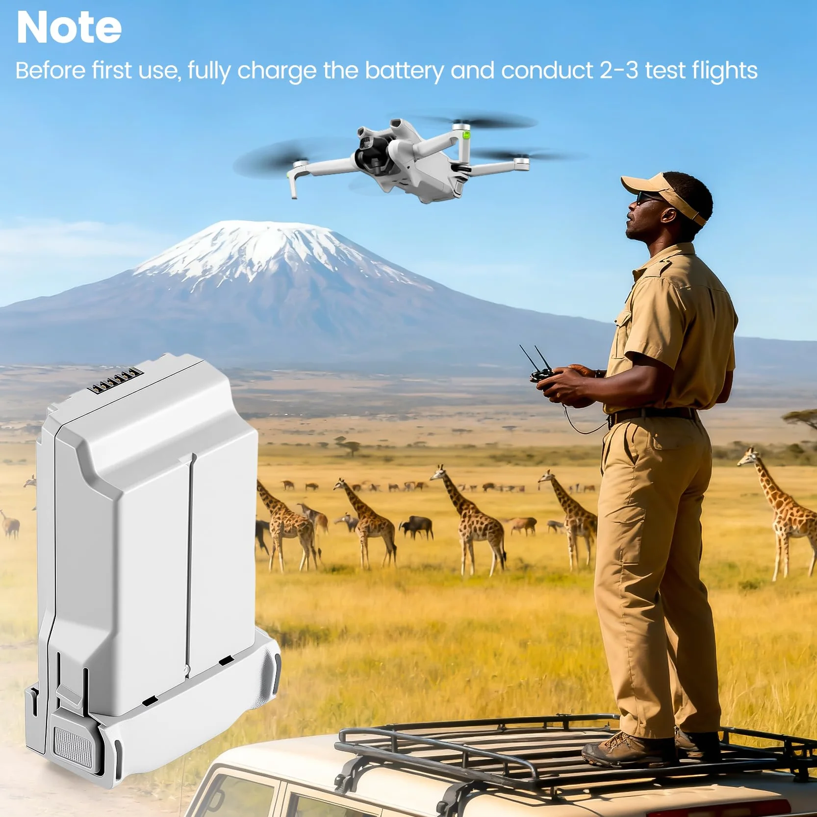 batería de Vuelo Inteligente para la Serie Mini 4 Pro Paquete de 1 Unidad 3850 mAh Capacidad Mejorada Que Ofrece 47 Minutos de autonomía Batería de Repuesto para Drones dji Mini 3/3 Pro/4 Pro