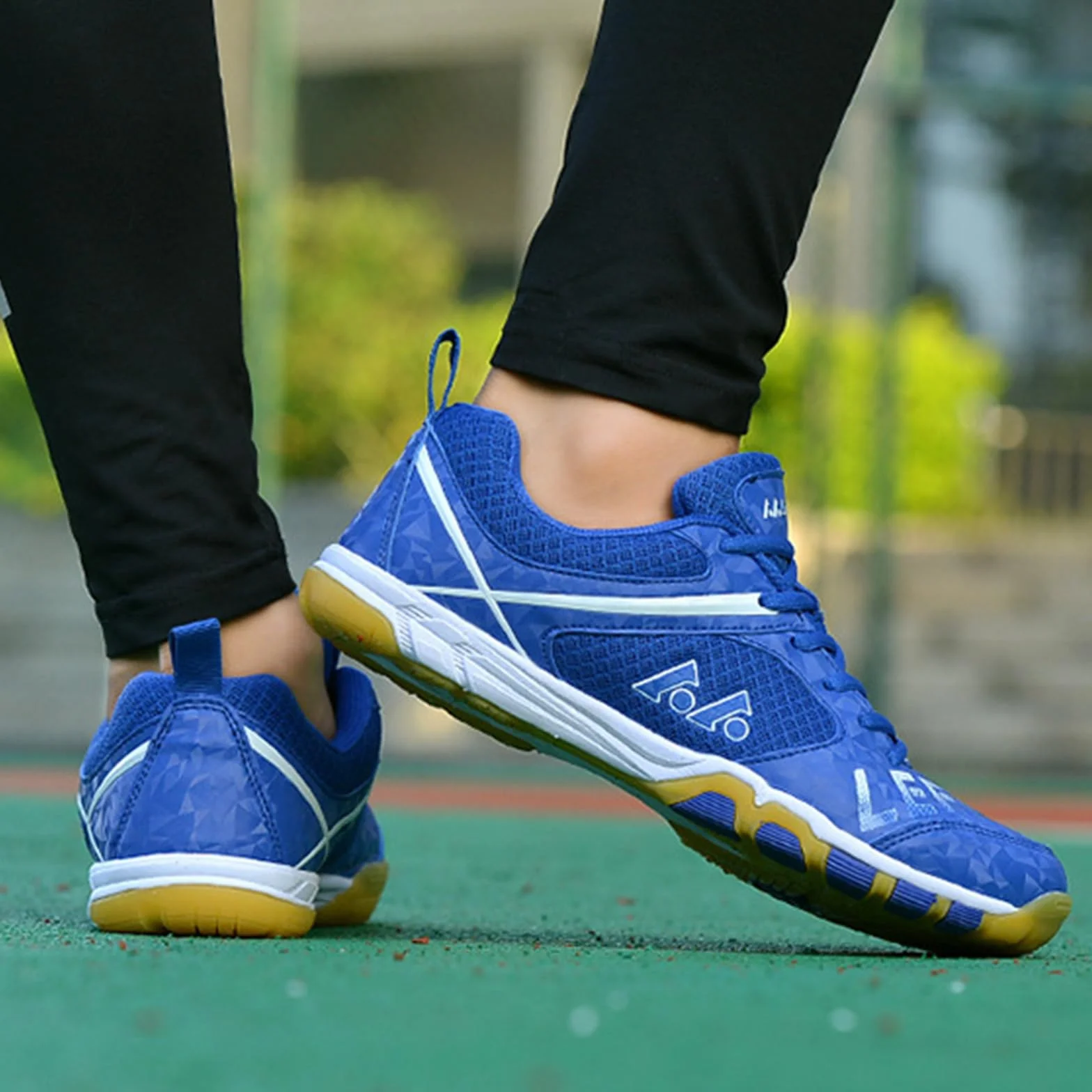 Zapatos de bádminton para hombre y mujer de malla para tenis de interior, squash, pickleball